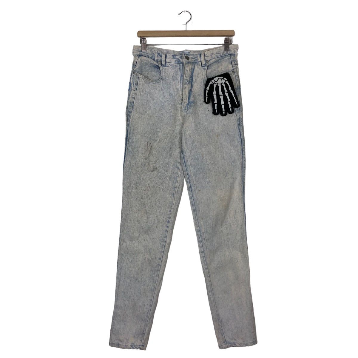 Blue Blue Japan 🔥90’s Acid Wash Distressed Denim Jeans Corni-Che Kapital Size US 30 / EU 46 - 2 Thumbnail