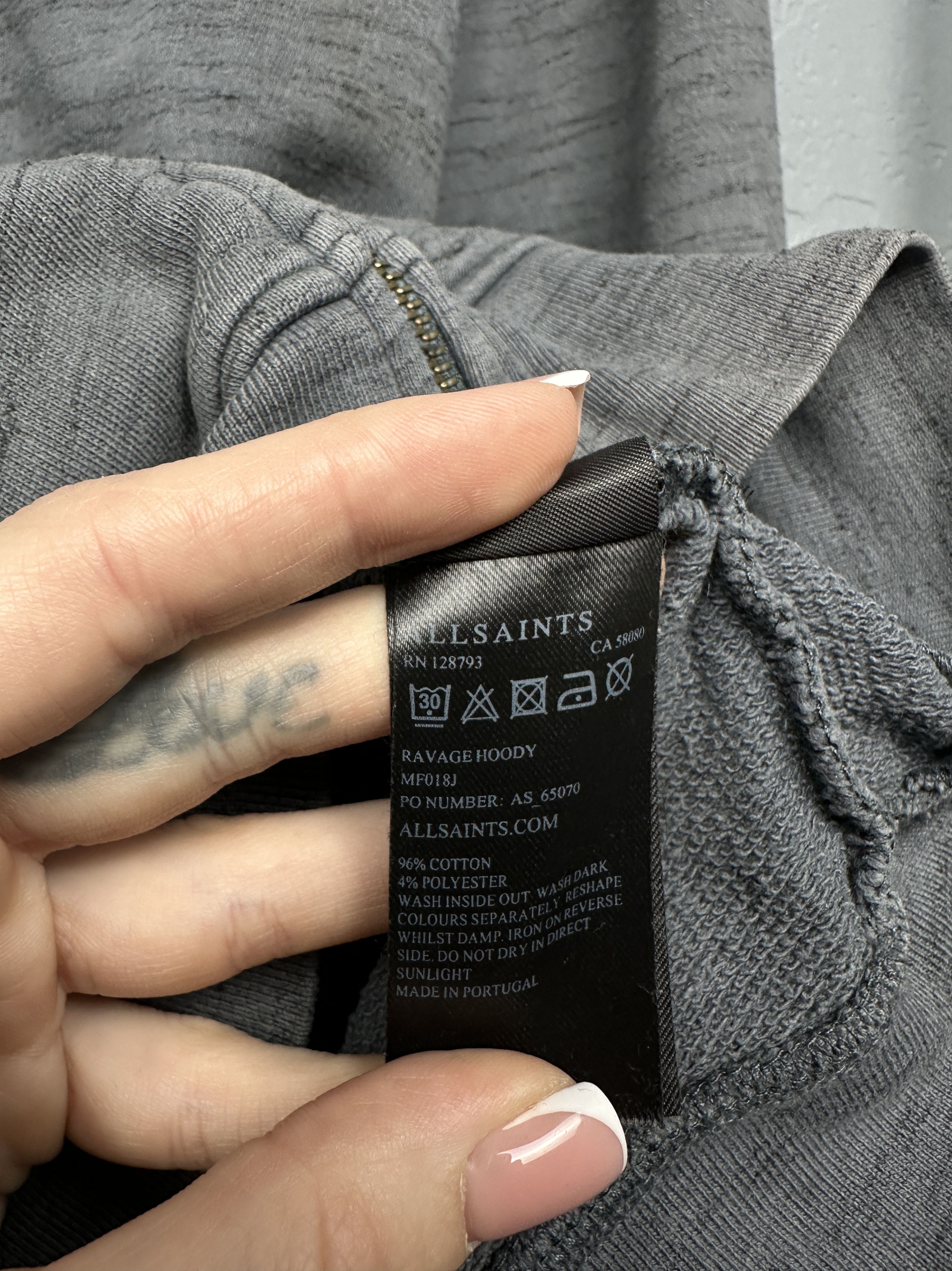 Allsaints × Vintage Allsaints Vintage Mens Ravage Zip Hoodie Y2K Size US S / EU 44-46 / 1 - 5 Thumbnail