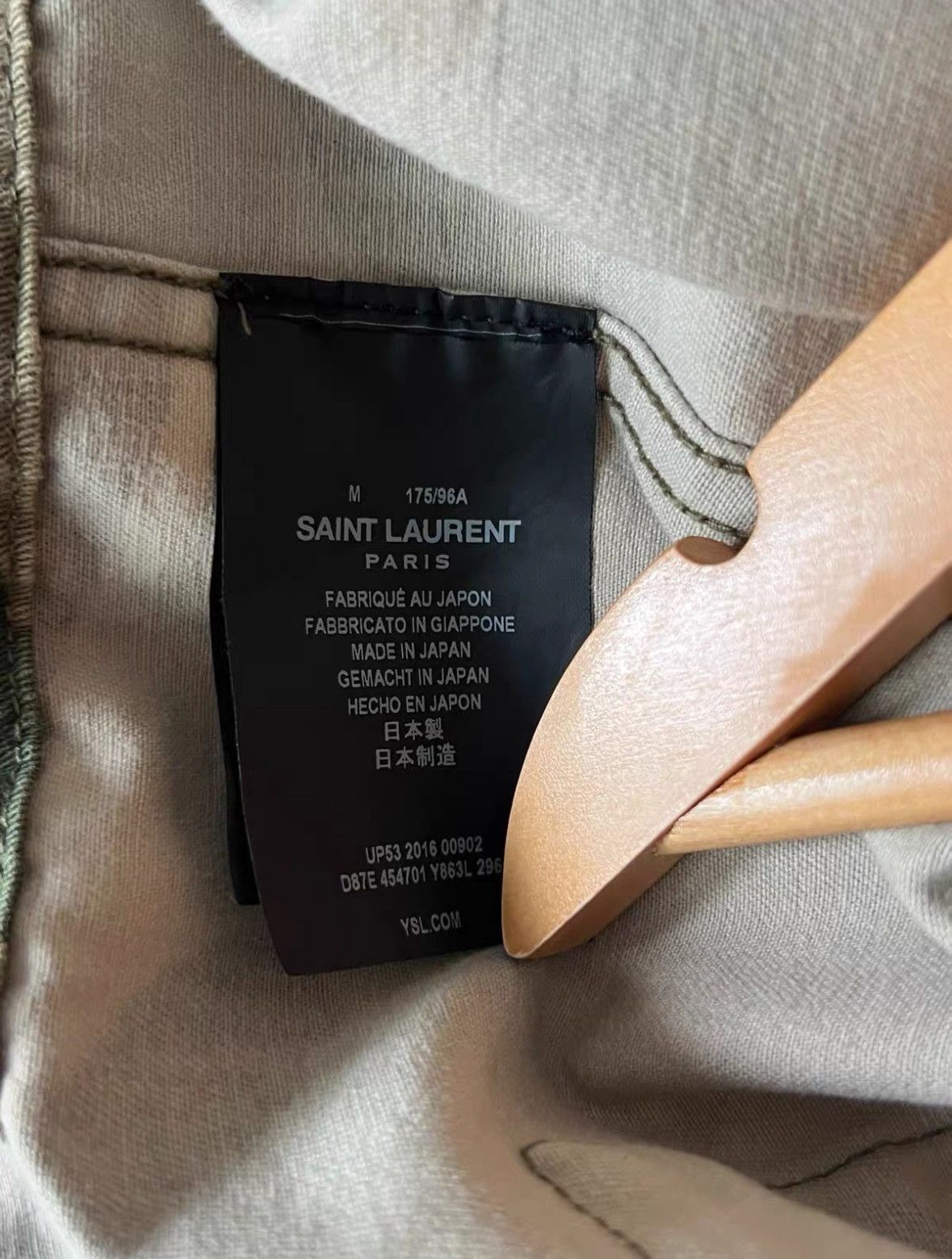 Saint Laurent Paris Saint Lauren Paris green camo denim jacket Size US M / EU 48-50 / 2 - 6 Thumbnail