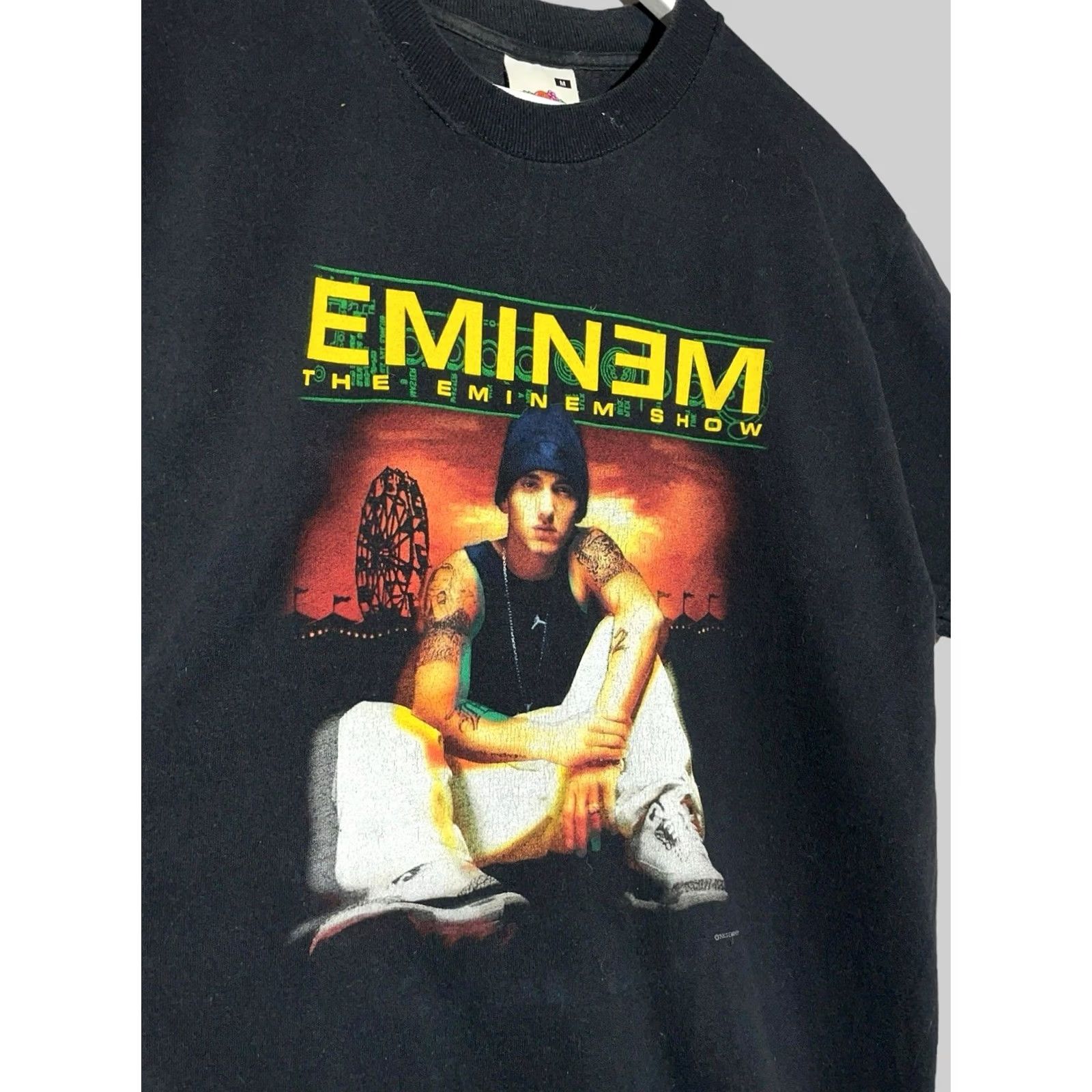 Vintage Eminem Tour 2003 Vintage T-Shirt Mens M Black Cotton Crew Neck Short Sleeve Logo 90s Hip Hop Music Size US M / EU 48-50 / 2 - 3 Thumbnail