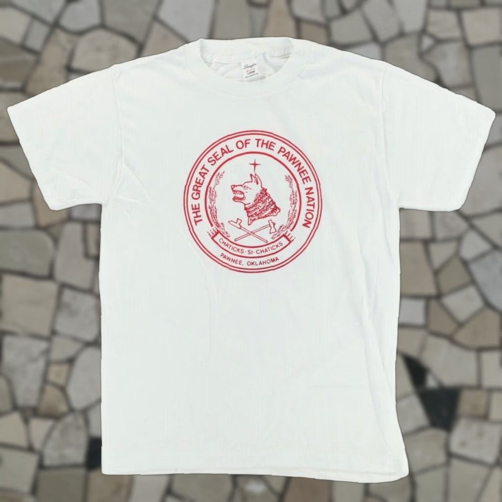 Vintage VTG Lexington Great Seal of The Pawnee Nation Shirt White Men L Size US L / EU 52-54 / 3 - 1 Thumbnail