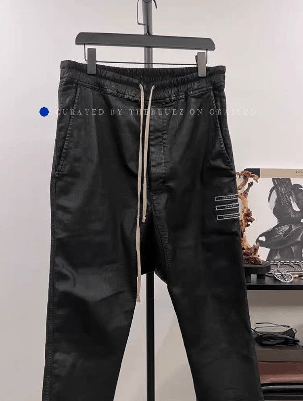 Rick Owens Wax-Coated Cropped Black Pants Size US 32 / EU 48 - 1 Thumbnail