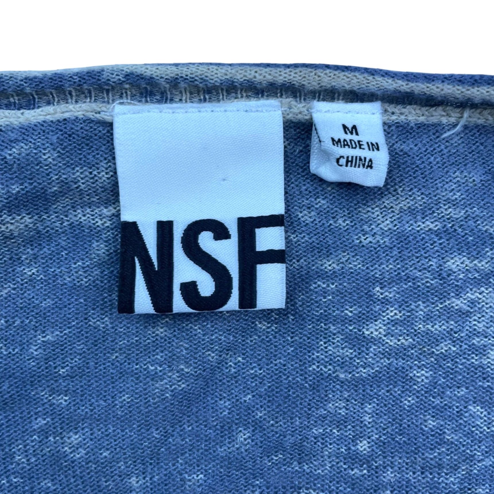 Vintage NSF Men’s Linen/Cotton V-Neck Pullover Pocket Sweater Blue Medium Size US M / EU 48-50 / 2 - 3 Thumbnail