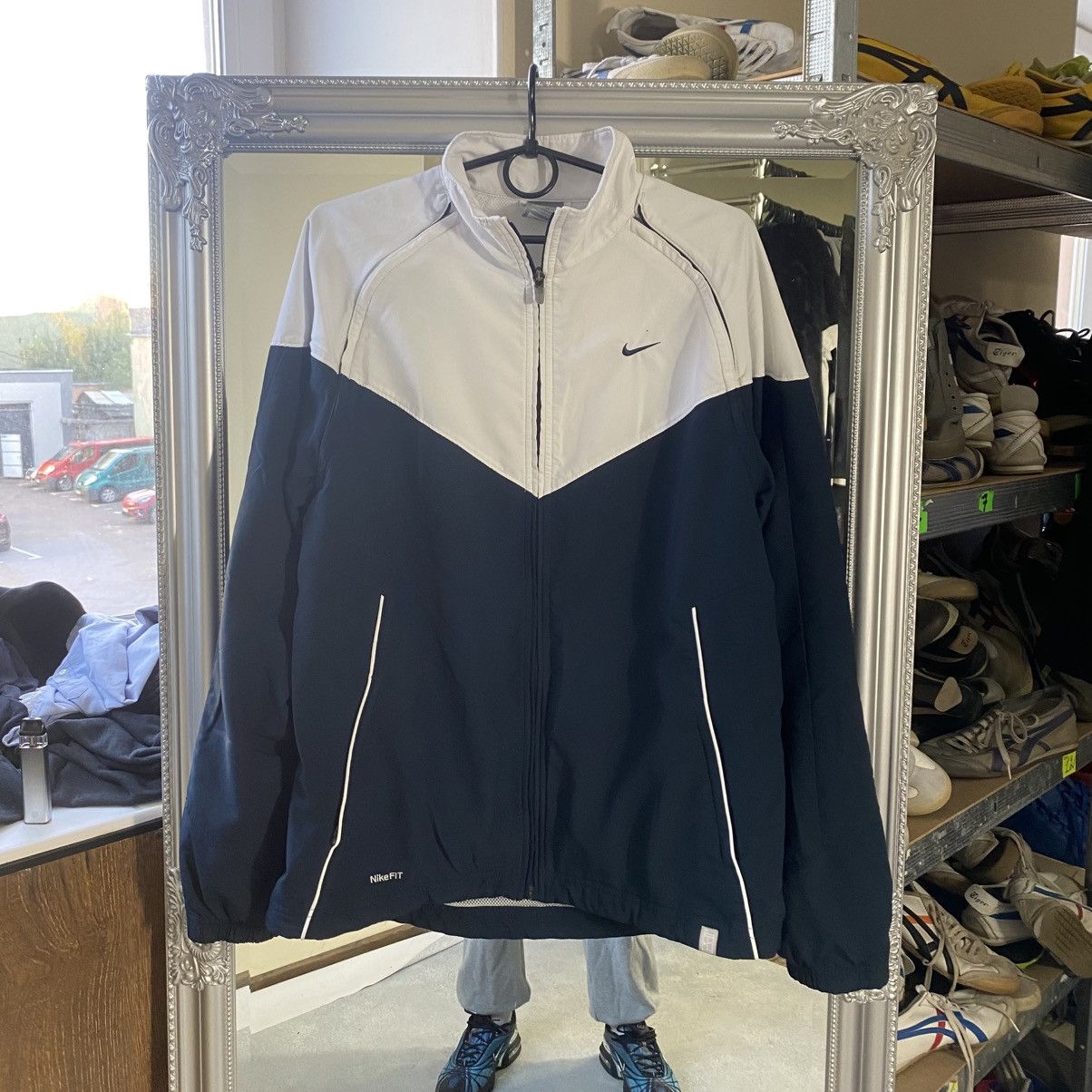Vintage Nike Track Jacket Full Zip Blue Large Y2K 90s Swoosh