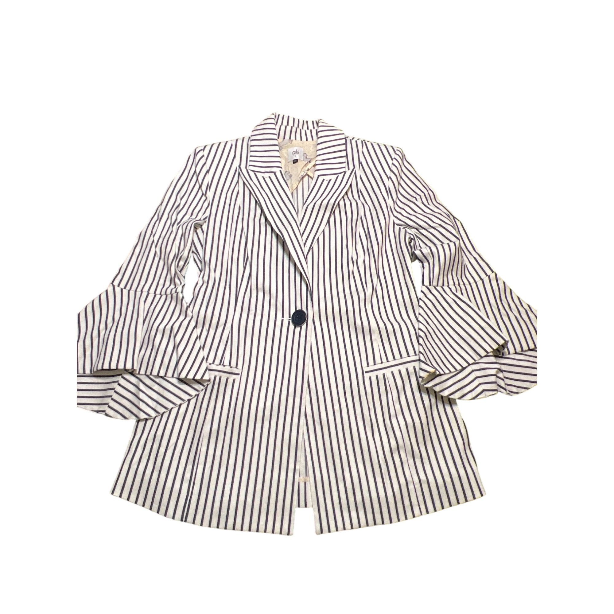 Other Cabi Striped Blazer White Black Stripes Bell Sleeves One But Size S / US 4 / IT 40 - 1 Thumbnail