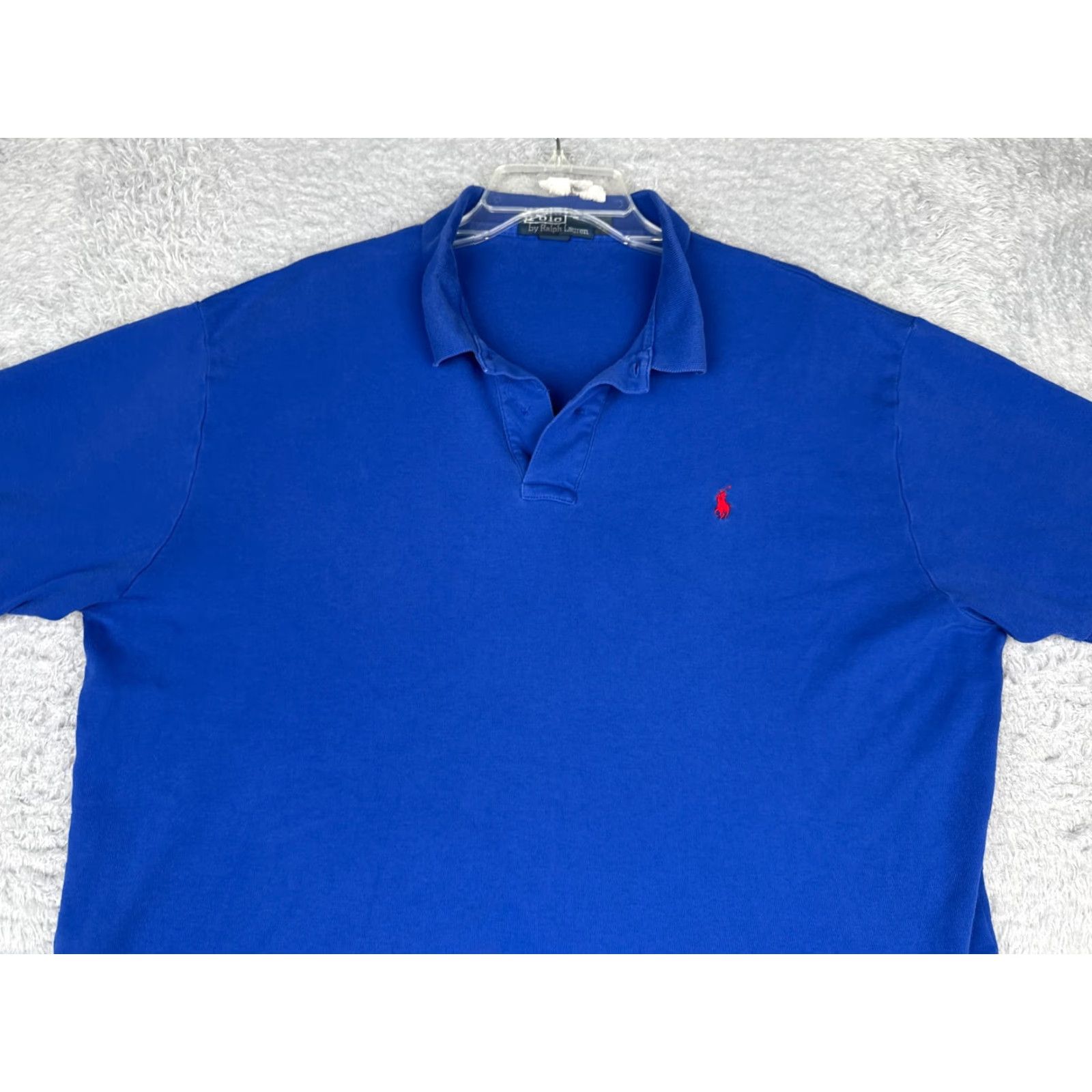 Ralph Lauren VINTAGE Ralph Lauren Polo Shirt Men XL Blue 100% Cotton Short Sleeve Polo Shirt Regular Fit Embroidered Logo Button Collar Size US XL / EU 56 / 4 - 4 Thumbnail