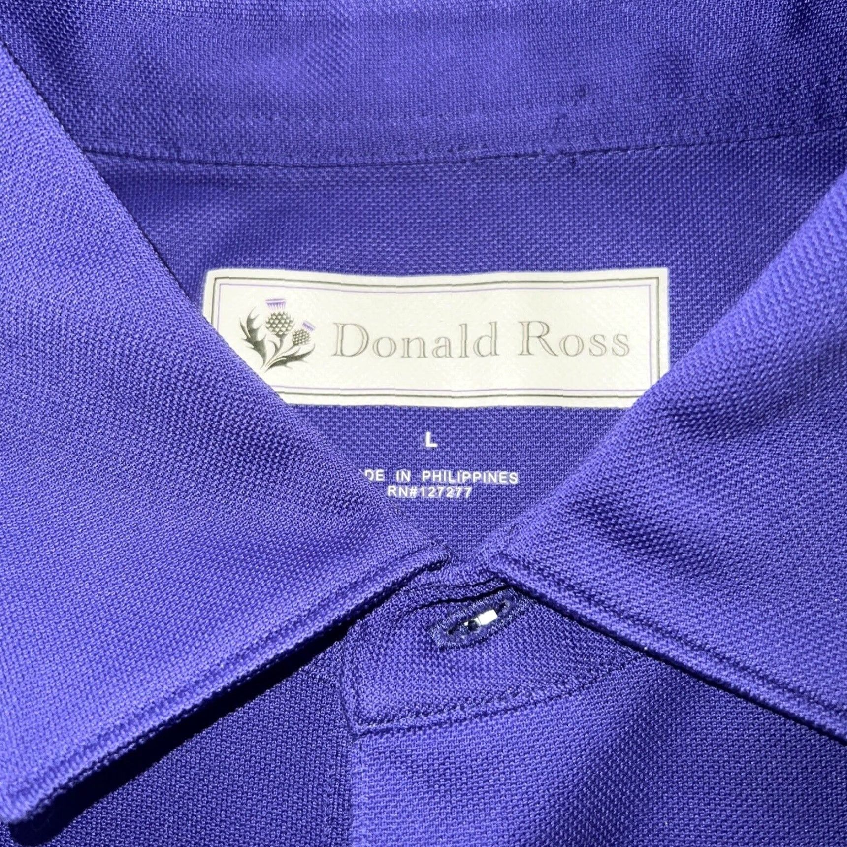 Vintage Donald Ross Purple Polo Shirt Mens Size L Size US L / EU 52-54 / 3 - 3 Thumbnail