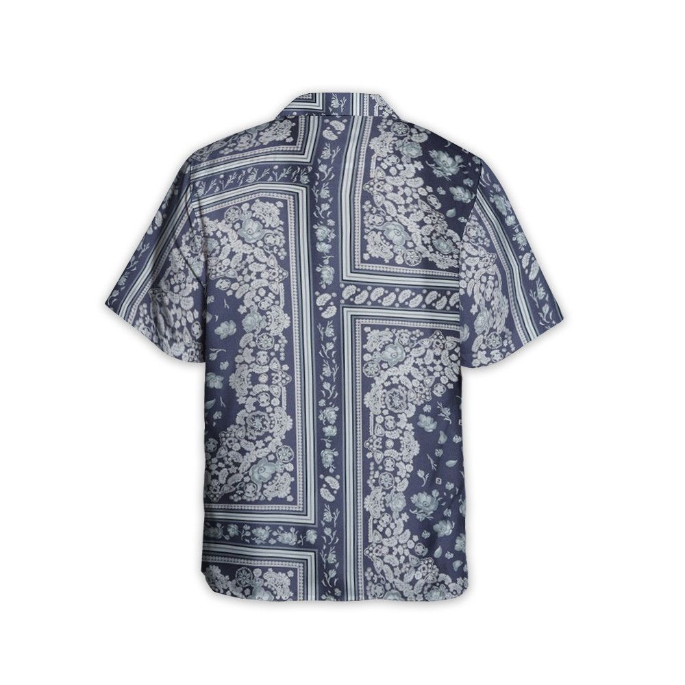Designer White and Blue Shirt Size US XL / EU 56 / 4 - 2 Thumbnail