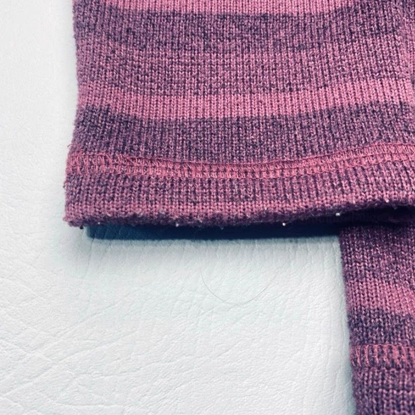Vintage REI Half Zip Sweater Women's Medium Purple Striped Pullover Front Pockets 8432 Size M / US 6-8 / IT 42-44 - 3 Thumbnail