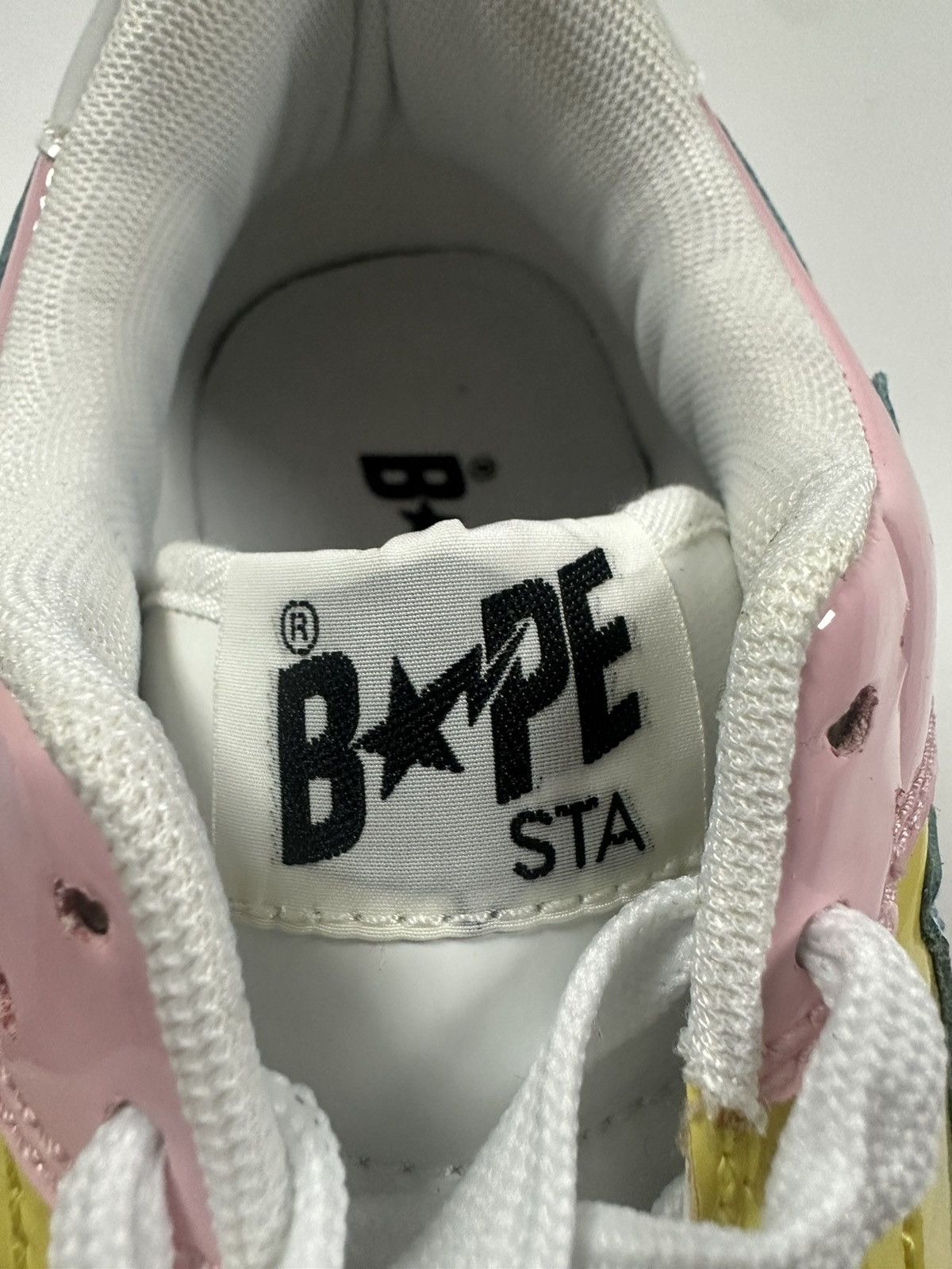 Bape Bapesta Cotton Candy Low Top Shoes Size US 10 / EU 43 - 7 Thumbnail