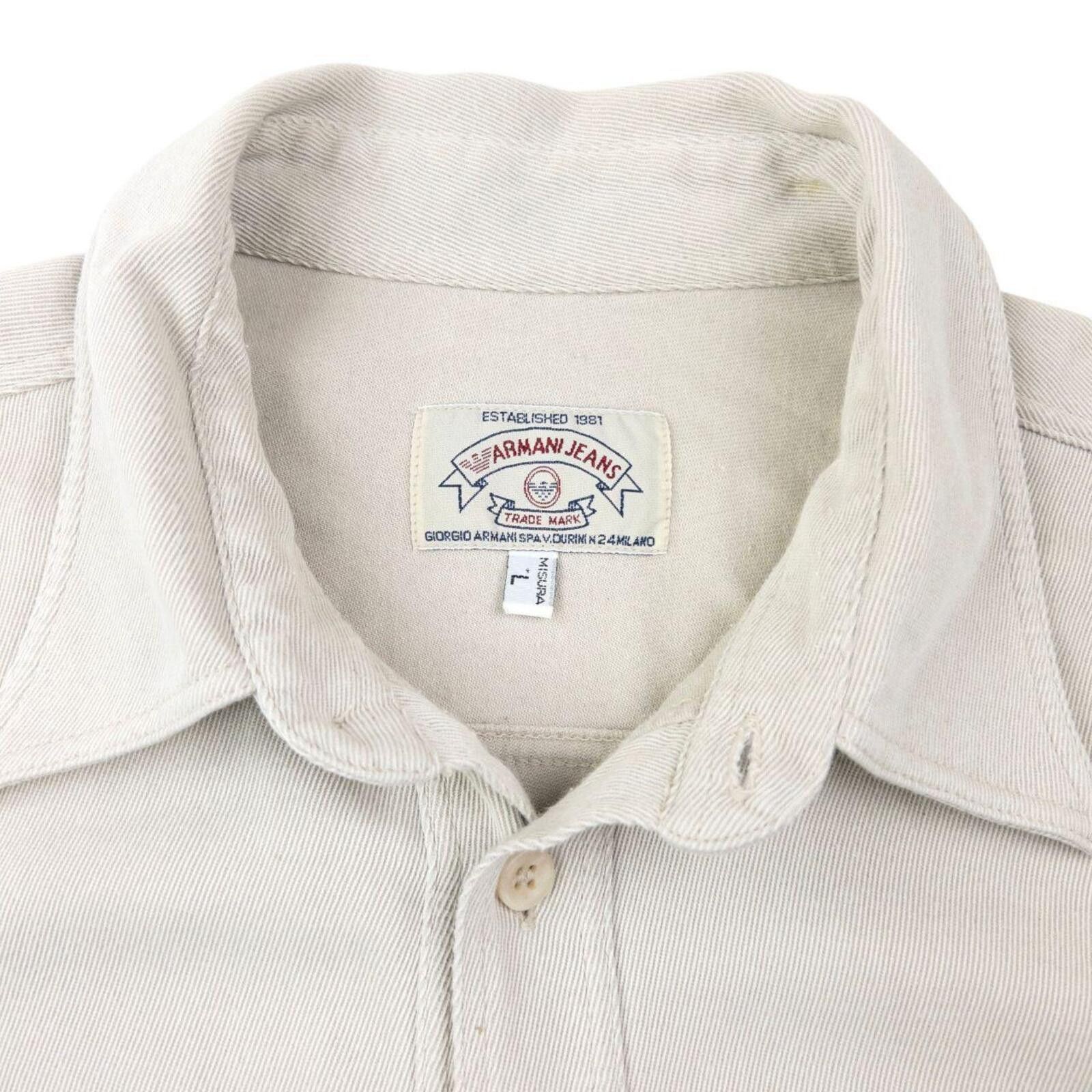 Other Vintage 90s Armani Jeans Long Sleeve Button Up Shirt Size L Size US L / EU 52-54 / 3 - 3 Thumbnail