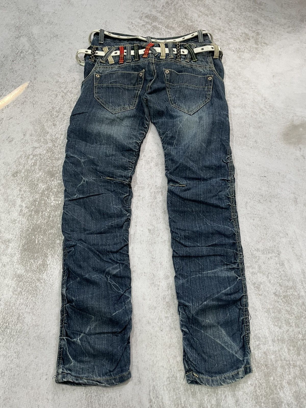 Japanese Brand 2000s japan double waist denim y2k style Size US 30 / EU 46 - 4 Thumbnail