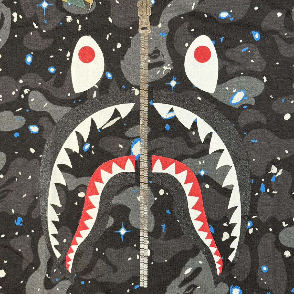 Bape BAPE Space Camo Shark Layered Long Sleeve Tee Black Size US XL / EU 56 / 4 - 5 Thumbnail