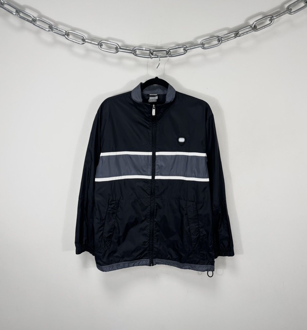 Nike Vintage Nike Y2K Black/Grey Hype Nylon Track Jacket Size US M / EU 48-50 / 2 - 1 Thumbnail