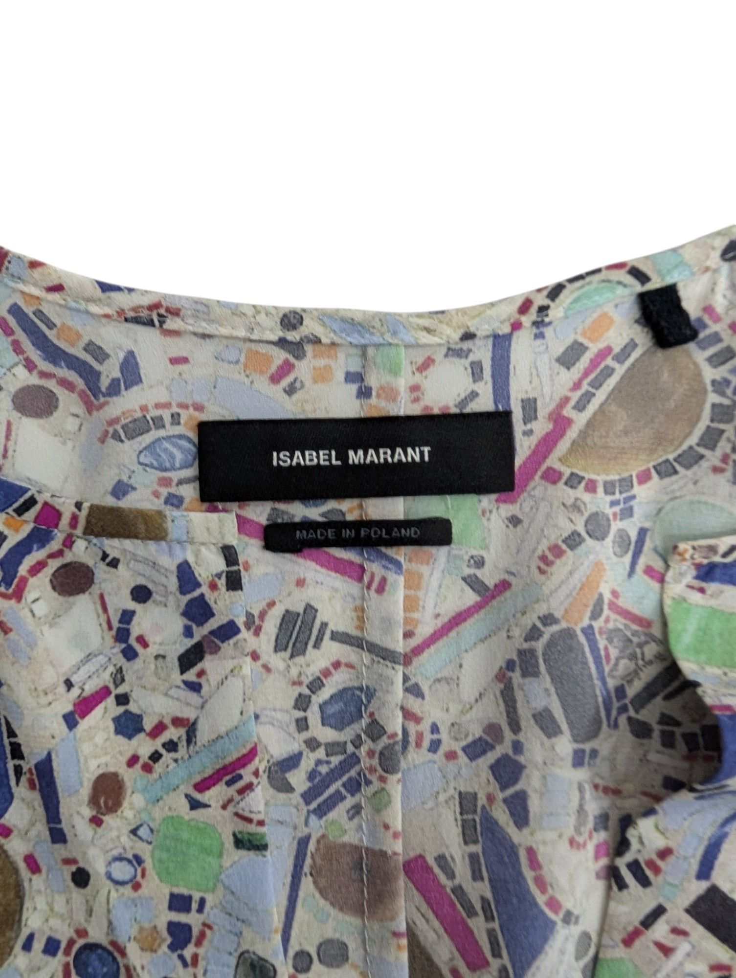 Isabel Marant Floral Print Long Sleeves Dress With Draping End Size XS / US 0-2 / IT 36-38 - 6 Thumbnail