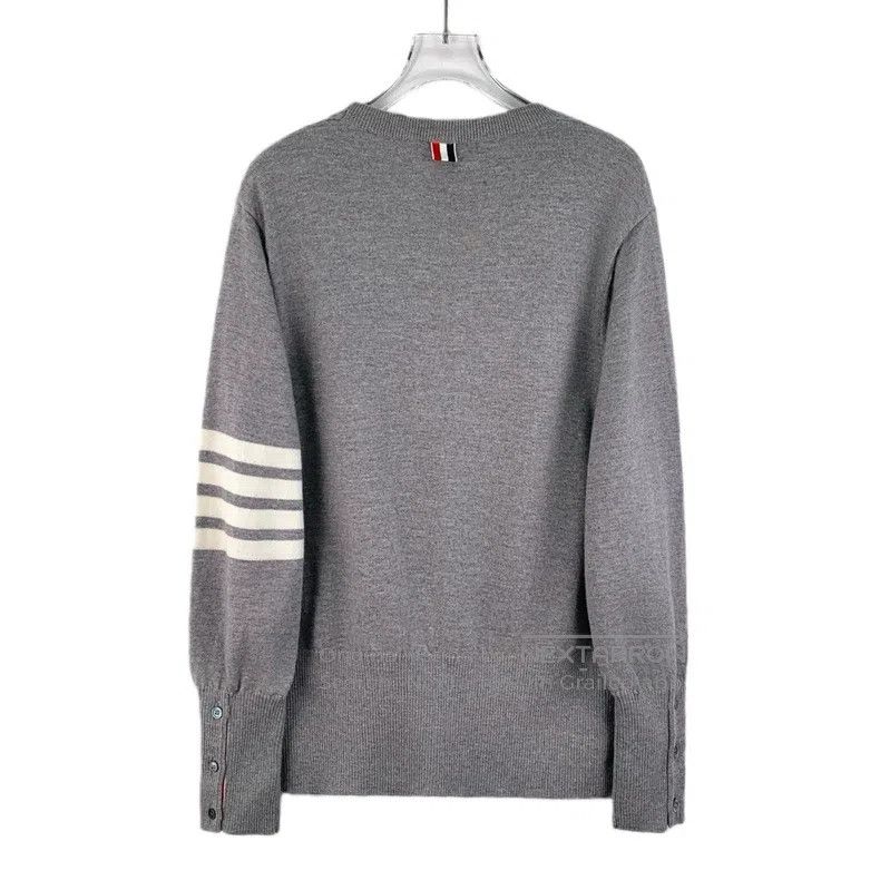 Thom Browne Thom Browne Gray knitted sweater Size US M / EU 48-50 / 2 - 2 Thumbnail