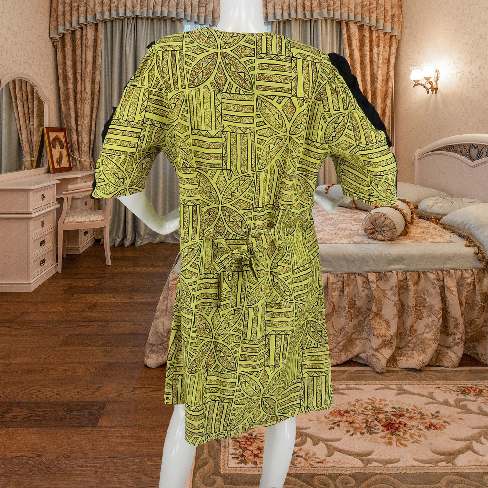 Other Vintage Tribal Ethnic Print Button-Up Dress XL Size XL / US 12-14 / IT 48-50 - 5 Thumbnail