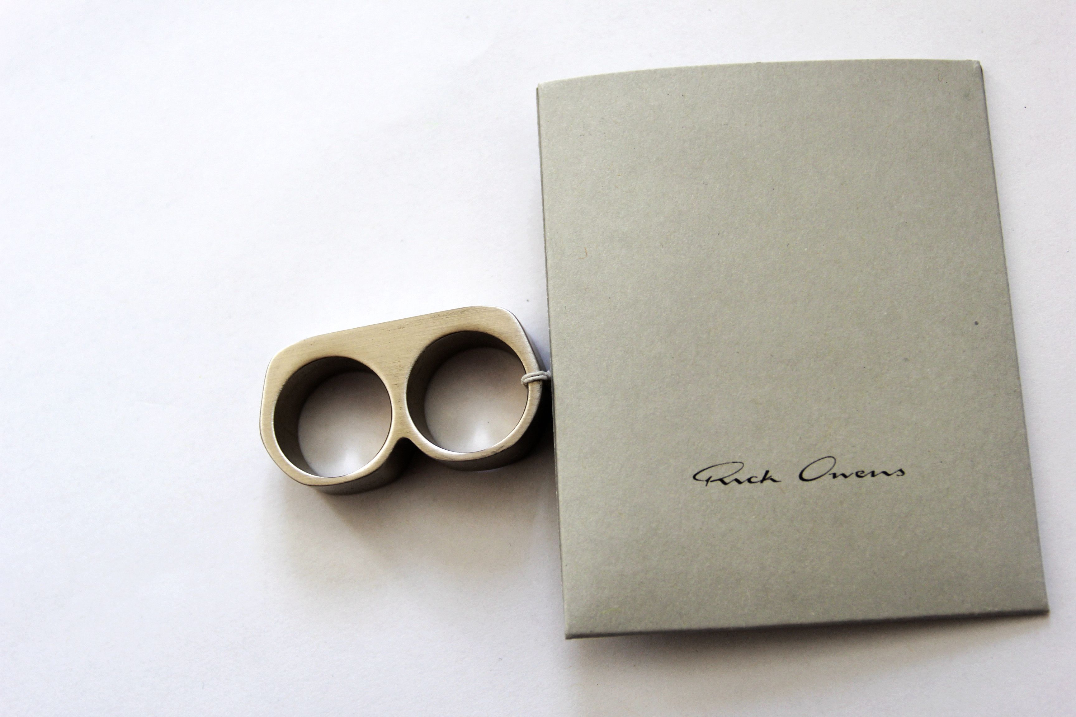 Rick Owens BNWT RICK OWENS DOUBLE GRILL RING IN BRASS 54 Size ONE SIZE - 4 Thumbnail