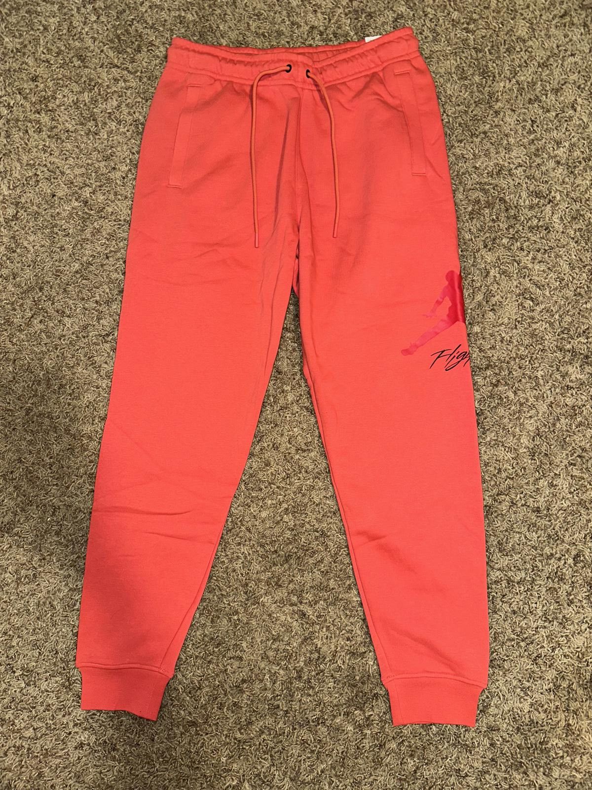 Nike Jordan Essential Fleece Baseline Red Pants Samples Size US 32 / EU 48 - 1 Thumbnail