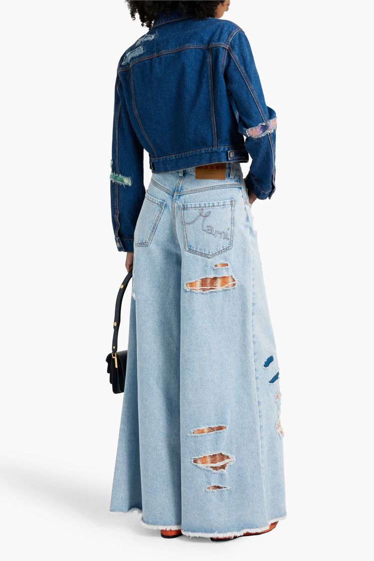 Marni o1y1025 Denim Jacket in Blue Size XS / US 0-2 / IT 36-38 - 2 Thumbnail
