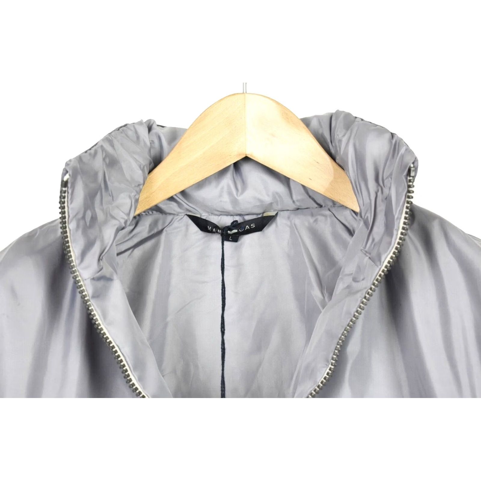 GAS GAS Jacket Mens LARGE Thin Lightweight Hidden Hood Patterned Grey Purple Jacket Size US L / EU 52-54 / 3 - 6 Thumbnail