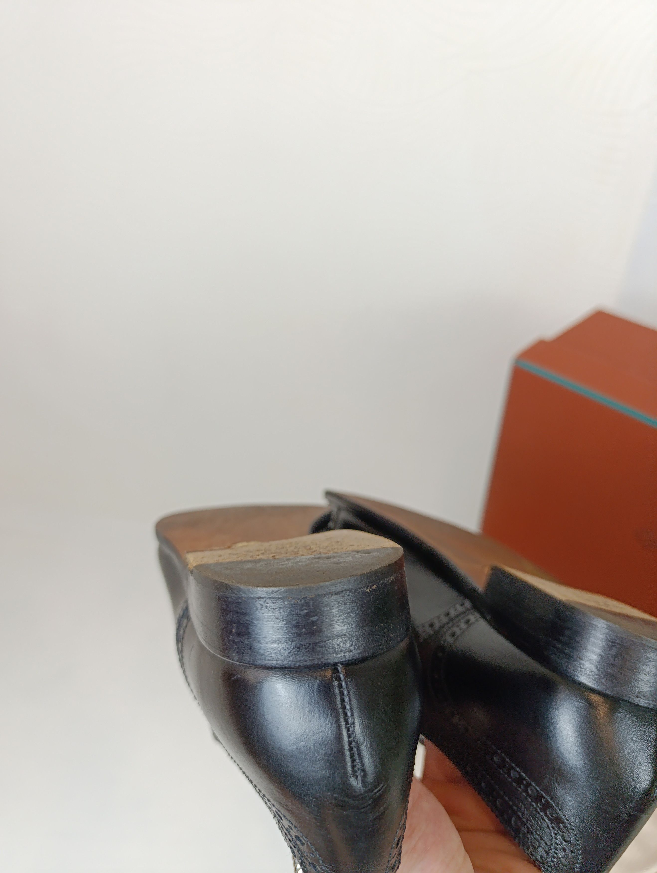 Loro Piana LORO PIANA WOMENS LEATHER OXFORD SHOES BLACK WALK Size US 8.5 / IT 38.5 - 15 Thumbnail
