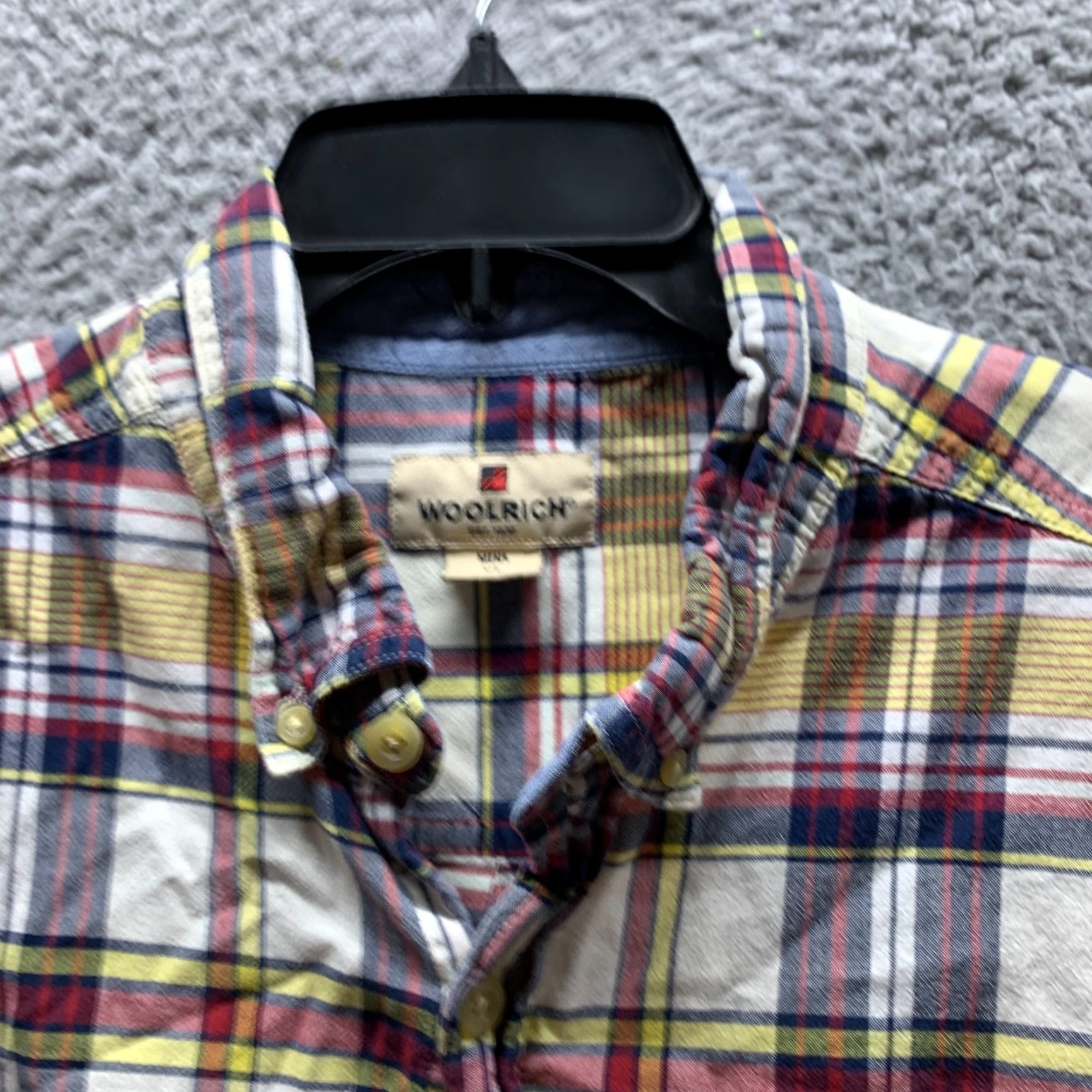 Vintage Woolrich Shirt XL Reg Button-Up Plaid Mens Outdoors 90s Orange Red Cotton Short Sleeve Button-Down Collar Mens Size US XL / EU 56 / 4 - 7 Thumbnail