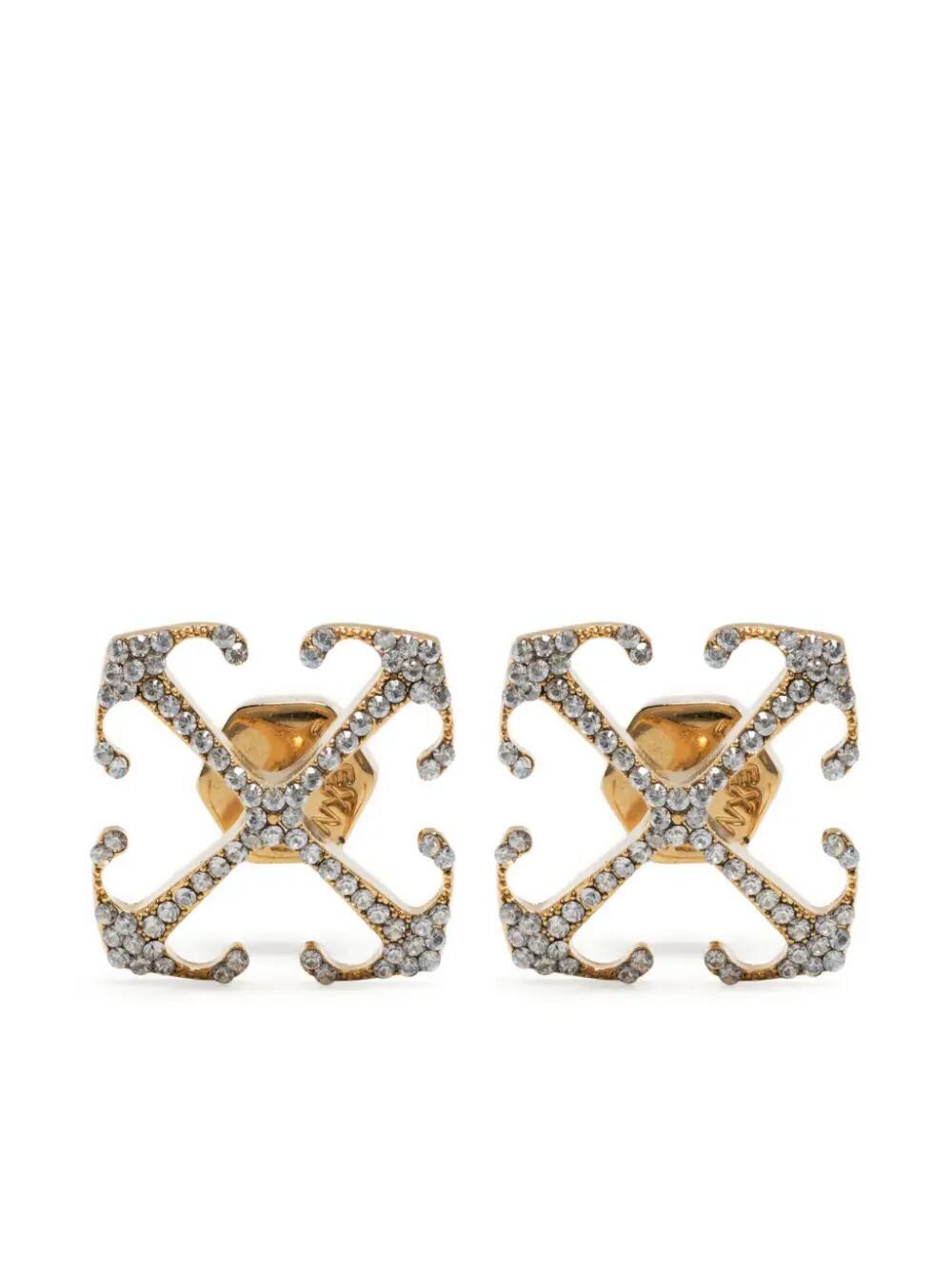 image of Off White Off-White Arrow Earrings in Gold, Women's