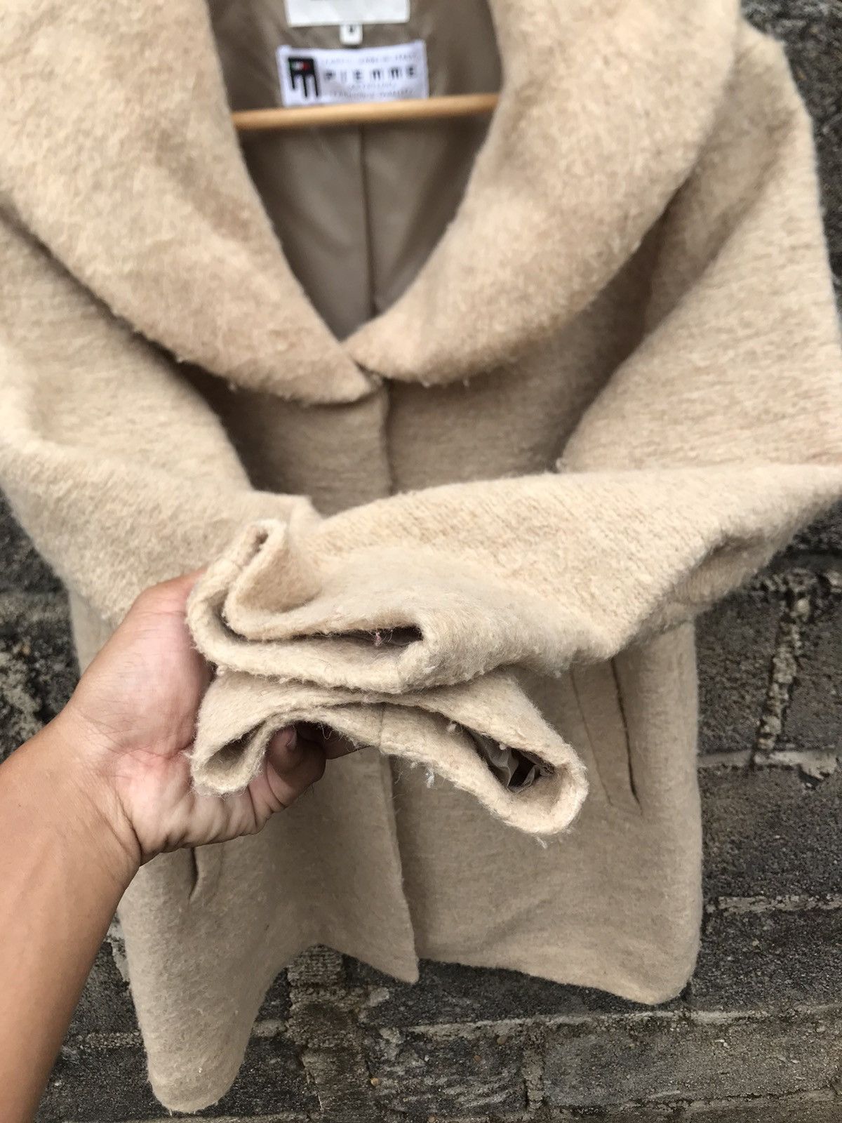 Global Work × Japanese Brand 💥Nice Design Global Work WaterFall Collar Wool Coat Jacket Size M / US 6-8 / IT 42-44 - 7 Thumbnail