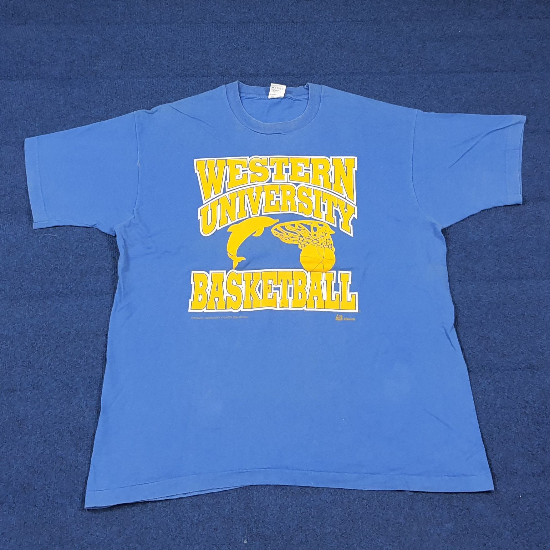 Fruit Of The Loom Vintage Western University Basketball Single Stitch C285N65 Size US XL / EU 56 / 4 - 1 Thumbnail