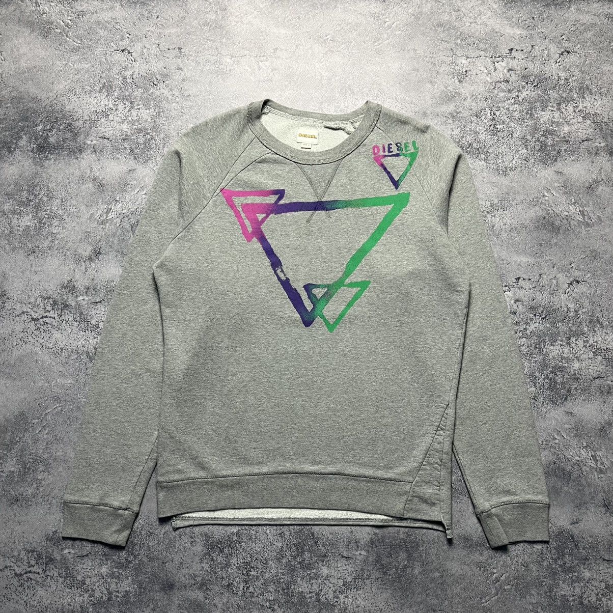 Diesel Vintage Diesel Big Central Logo Sweatshirt Streetwear Y2K Size US L / EU 52-54 / 3 - 1 Thumbnail