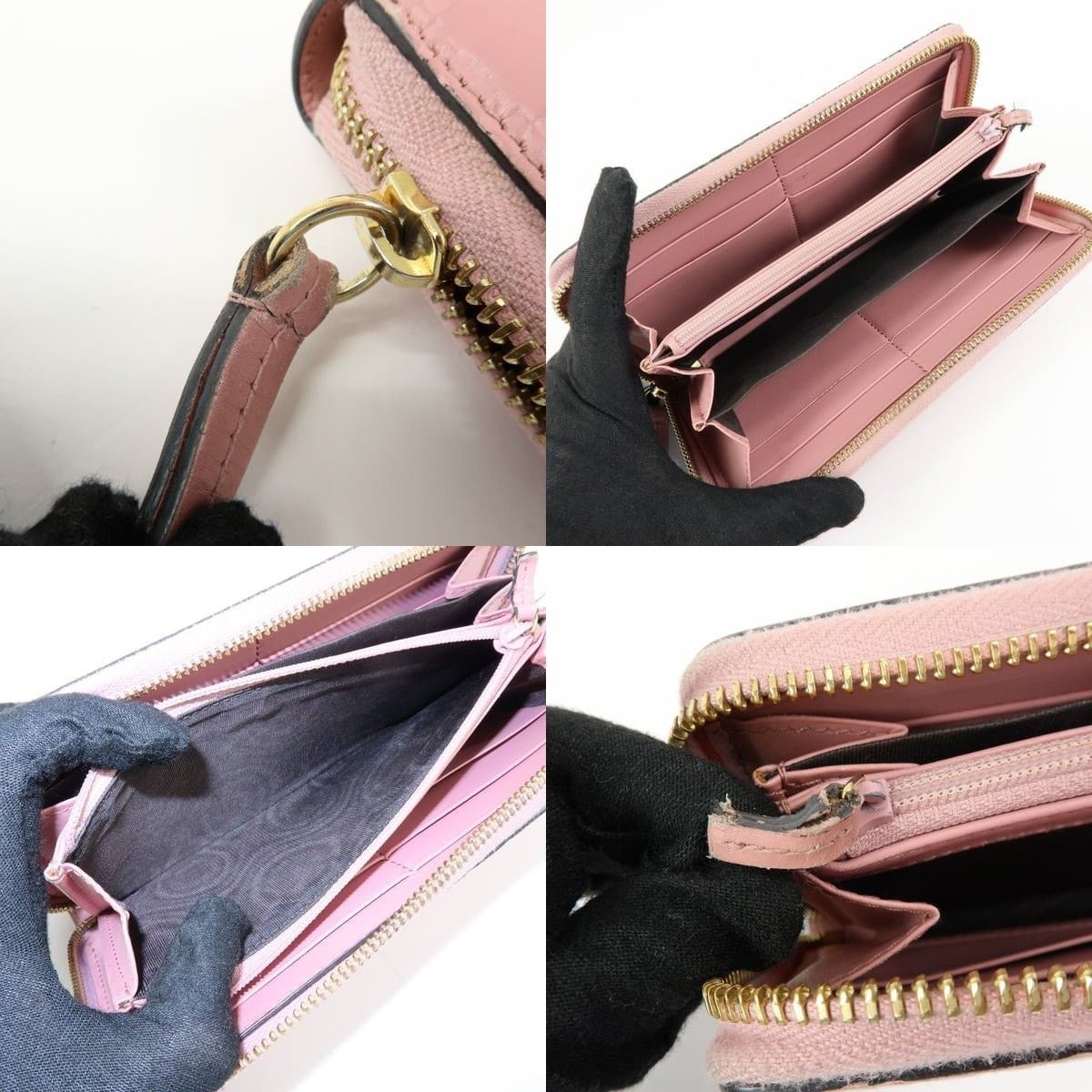 Gucci Gucci Guccissima Leather Round Zippy Wallet Pink Size ONE SIZE - 6 Thumbnail