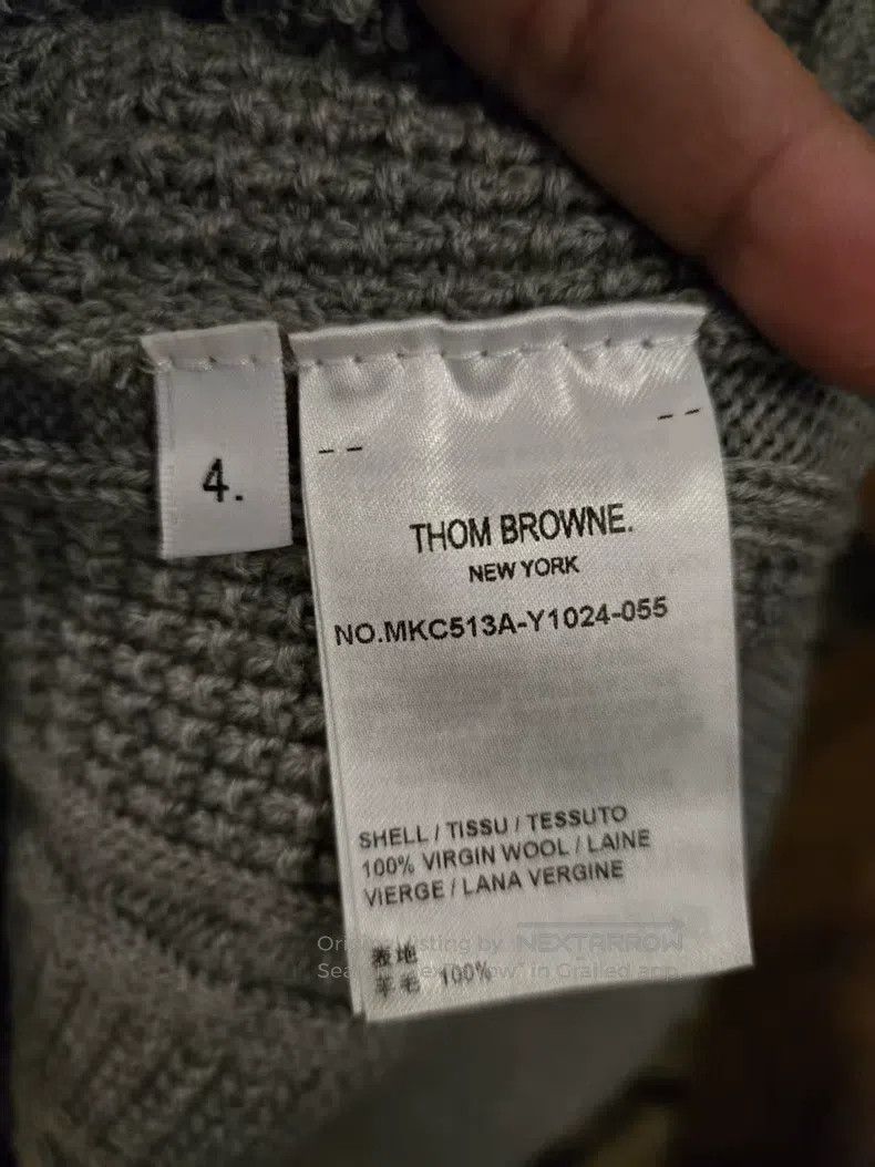 Thom Browne Thom Browne Gray knit cardigan Size US XL / EU 56 / 4 - 4 Thumbnail