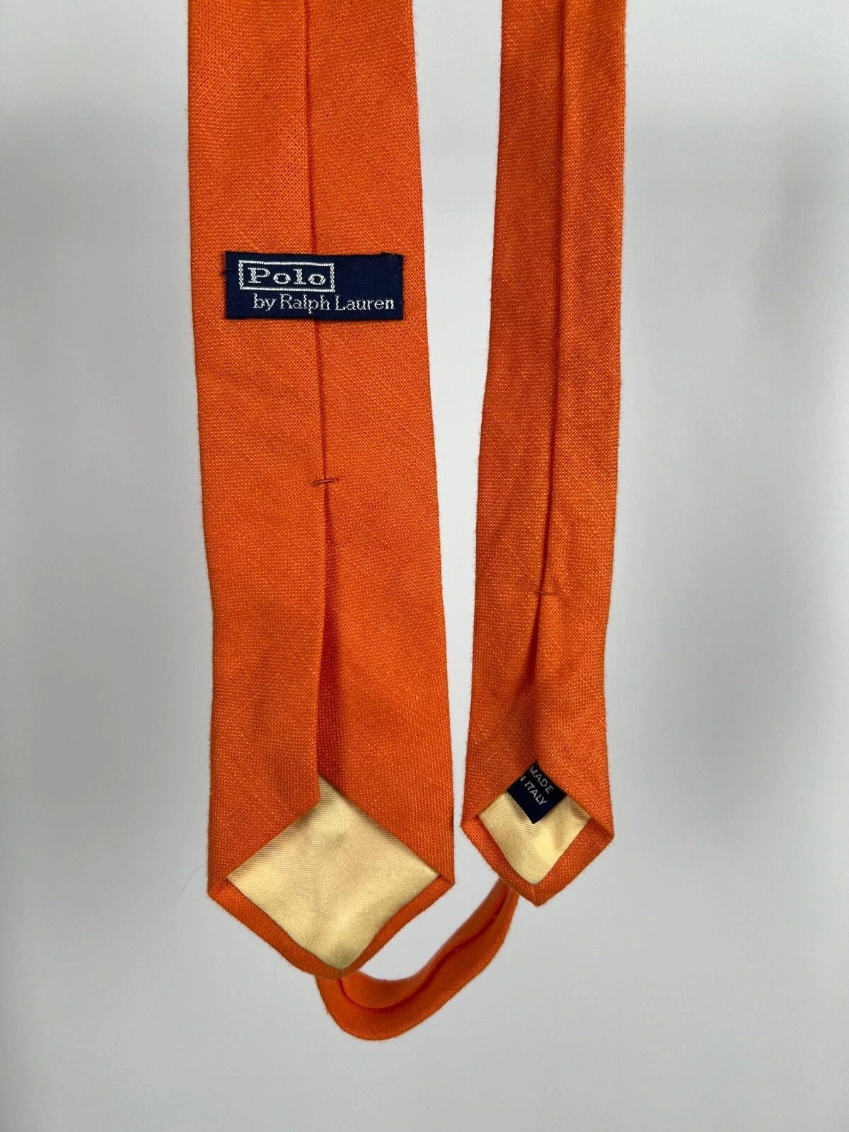 Polo Ralph Lauren VINTAGE Polo Ralph Lauren Linen Neck Tie Men's Orange Size ONE SIZE - 4 Thumbnail