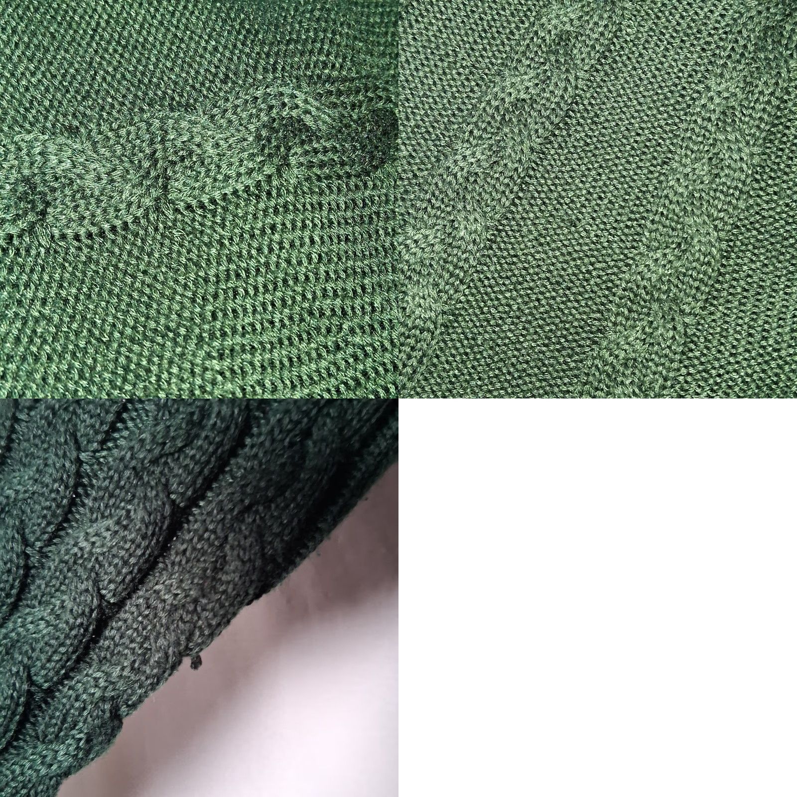 Vintage JH Jessica Howard Dress Large Hunter Green Cable Knit Long Sleeve Party Size L / US 10 / IT 46 - 9 Thumbnail