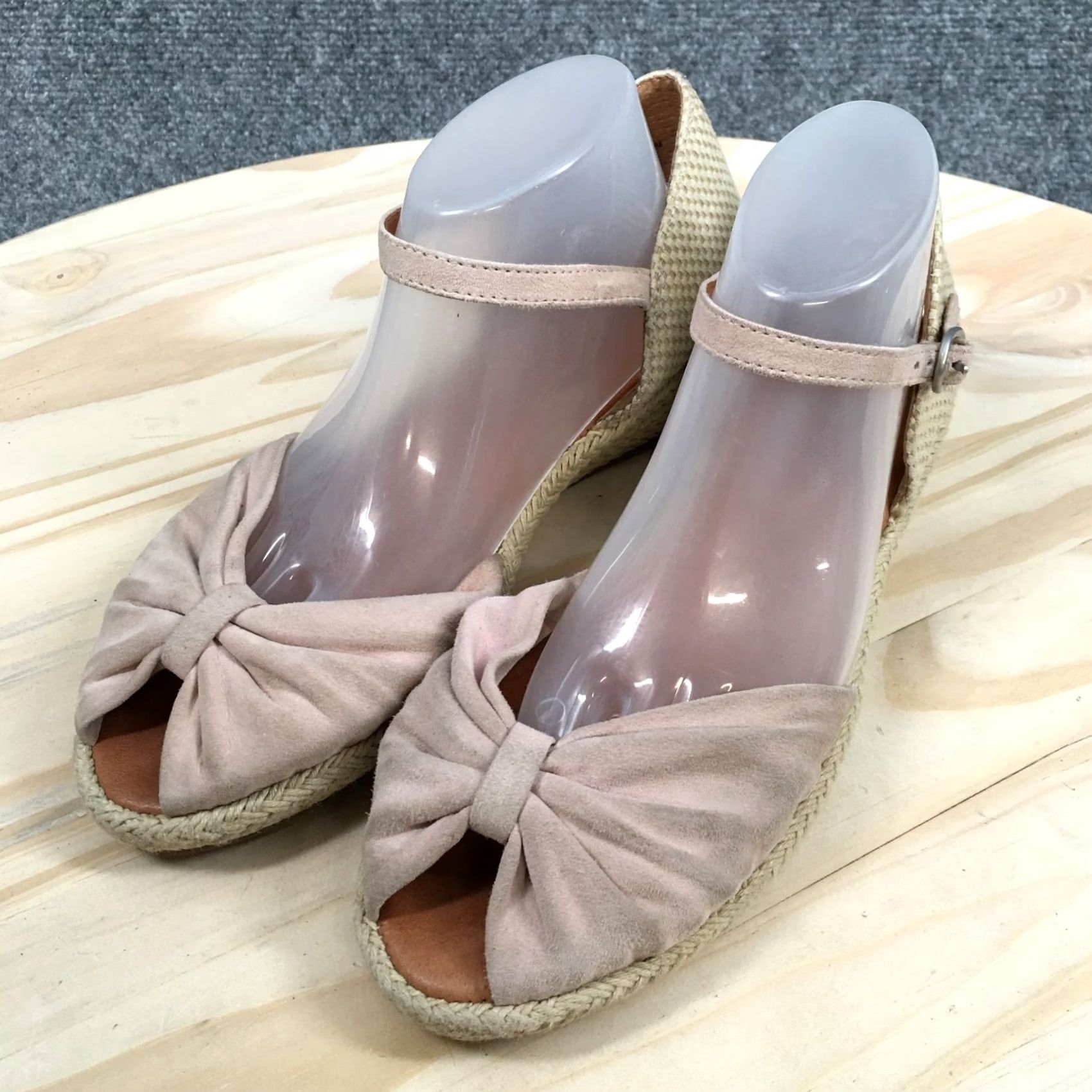 Vintage Gentle Souls by Kenneth Cole Sandals Womens Lucille Espadrille Pink Leather Size US 6 / IT 36 - 4 Thumbnail