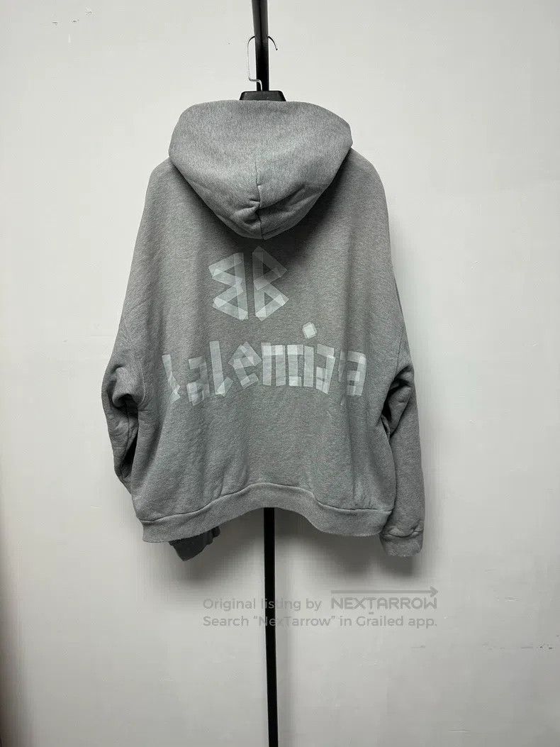 Balenciaga Balenciaga Letter Logo Hoodie Long Sleeve Gray Size US S / EU 44-46 / 1 - 2 Thumbnail