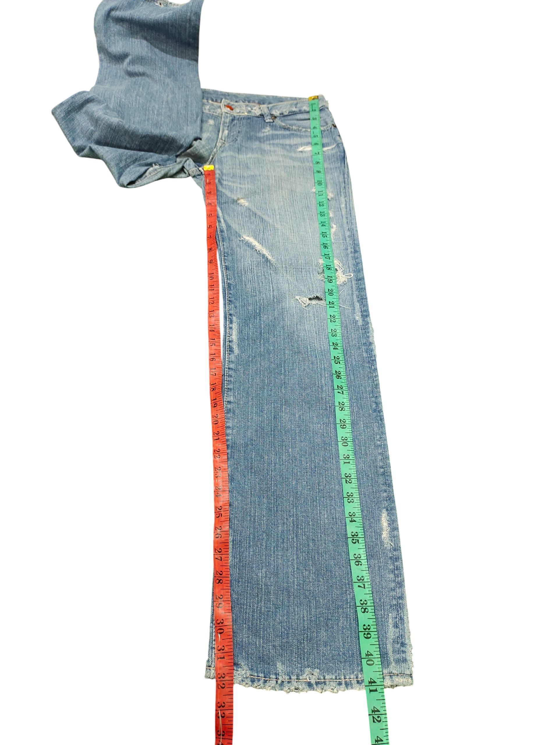 Kapital Vintage 45rpm Japan Clawmark Distress Denim Jeans Size US 30 / EU 46 - 16 Thumbnail