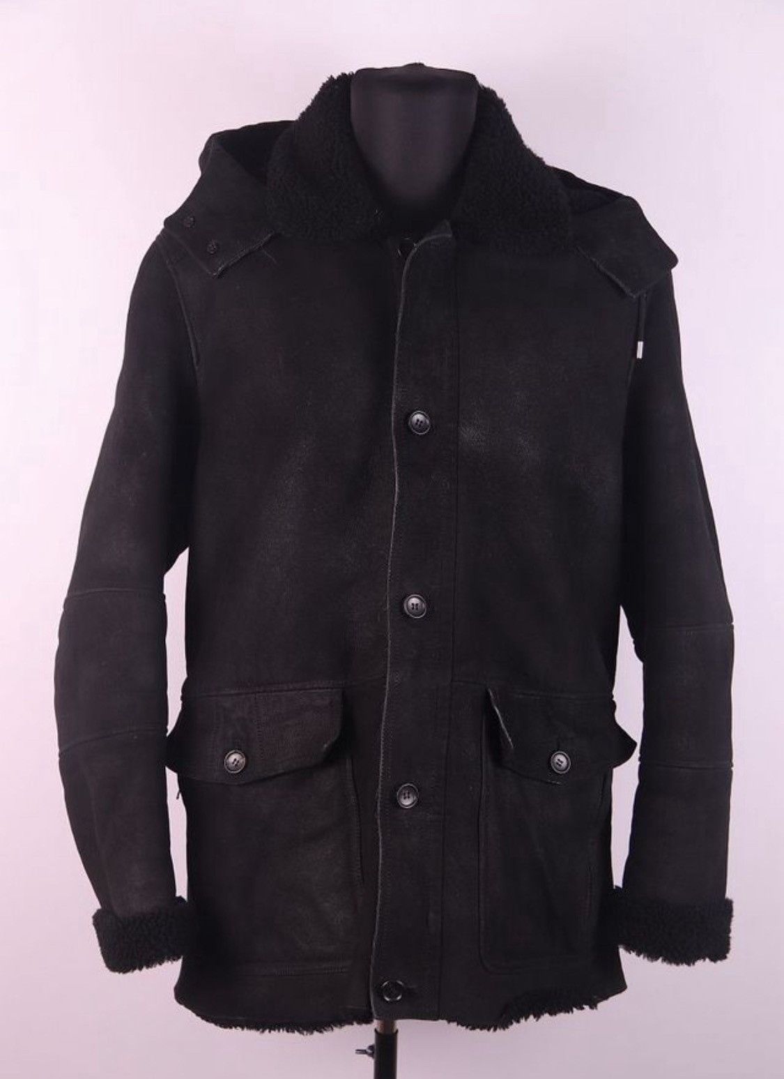 Gucci Gucci Shearling Hood Detail Leather Jacket Size US L / EU 52-54 / 3 - 1 Thumbnail