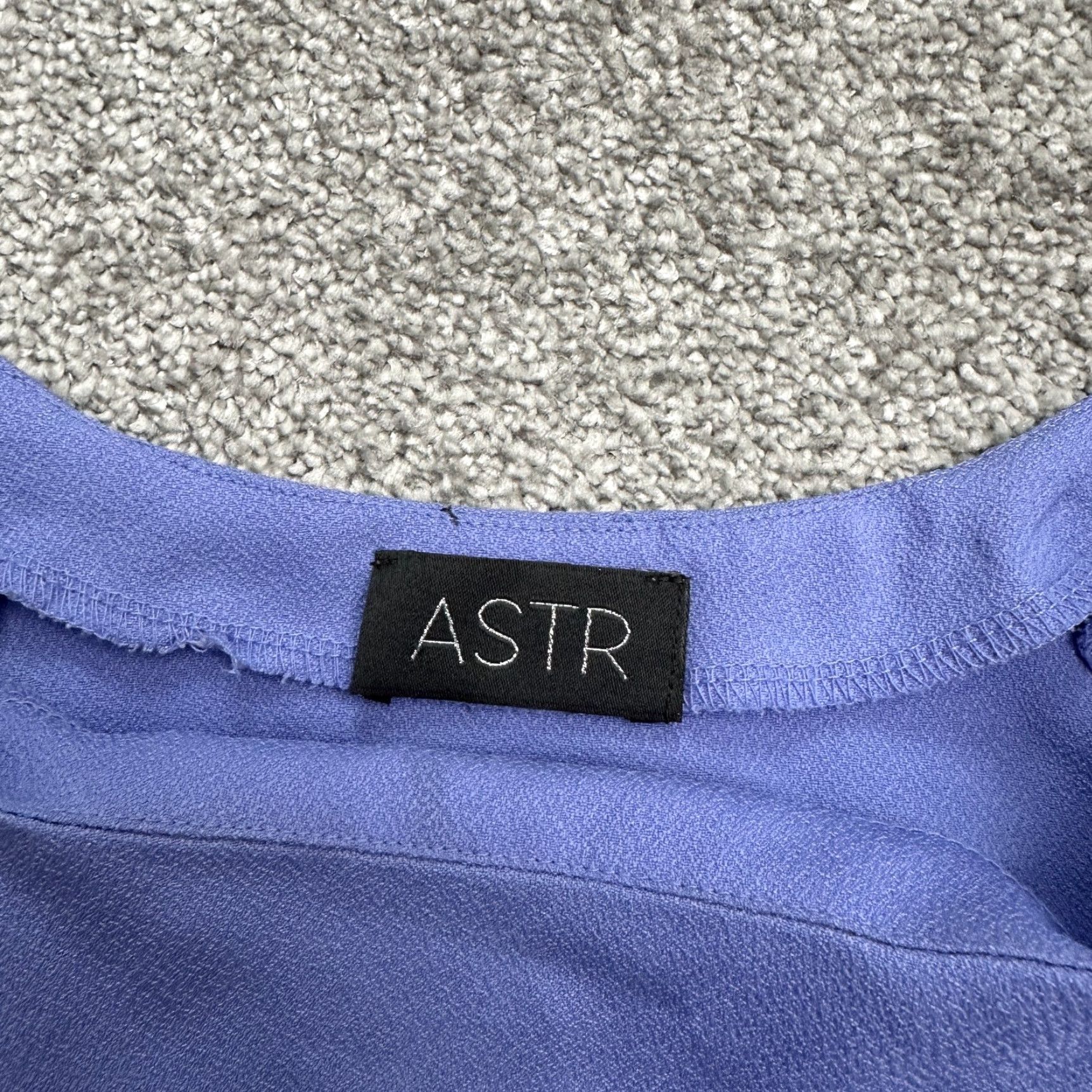 Vintage ASTR Cropped Top Womens S Purple Short Sleeve Raglan Round Neck Casual Top Size S / US 4 / IT 40 - 6 Thumbnail
