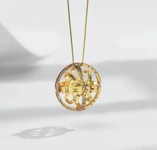 Japanese Brand Gold Color Astronomical Ball Pendant Necklace Size ONE SIZE - 1 Thumbnail