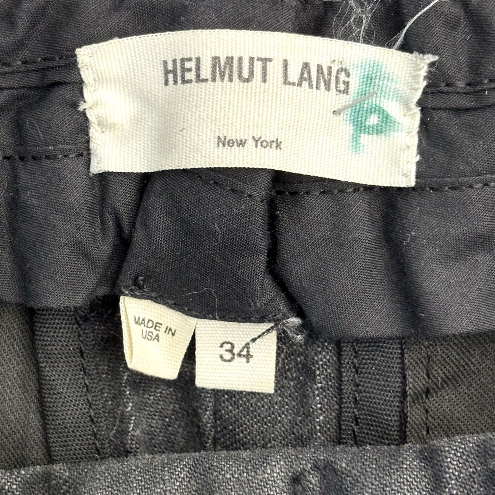 Helmut Lang VINTAGE HELMUT LANG Pants Mens 34x33 Black Cotton Twill Archive Straight Leg Casual Size US 34 / EU 50 - 4 Thumbnail