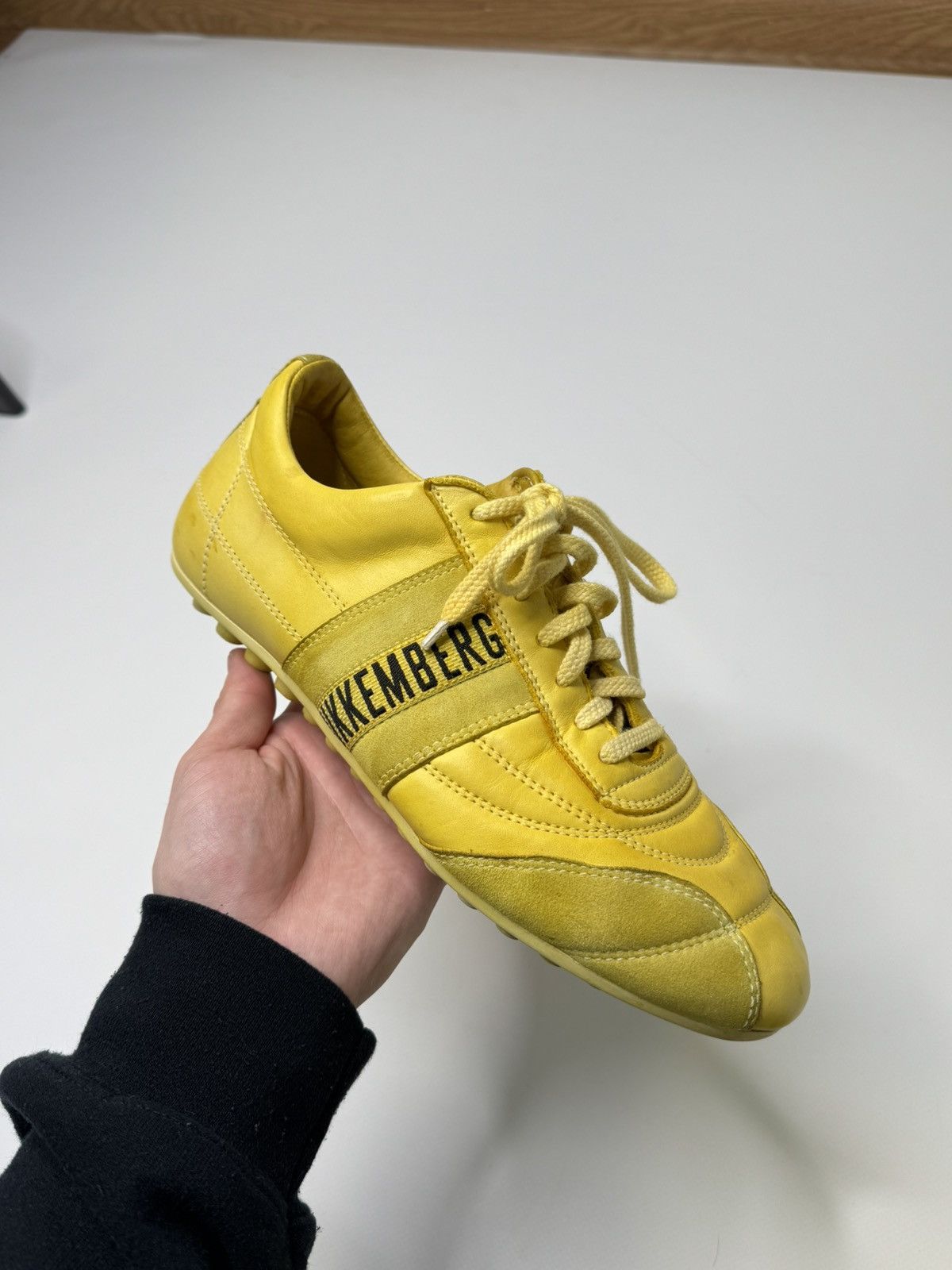 Vintage yellow Dirk Bikkembergs sneakers archive onitsuka