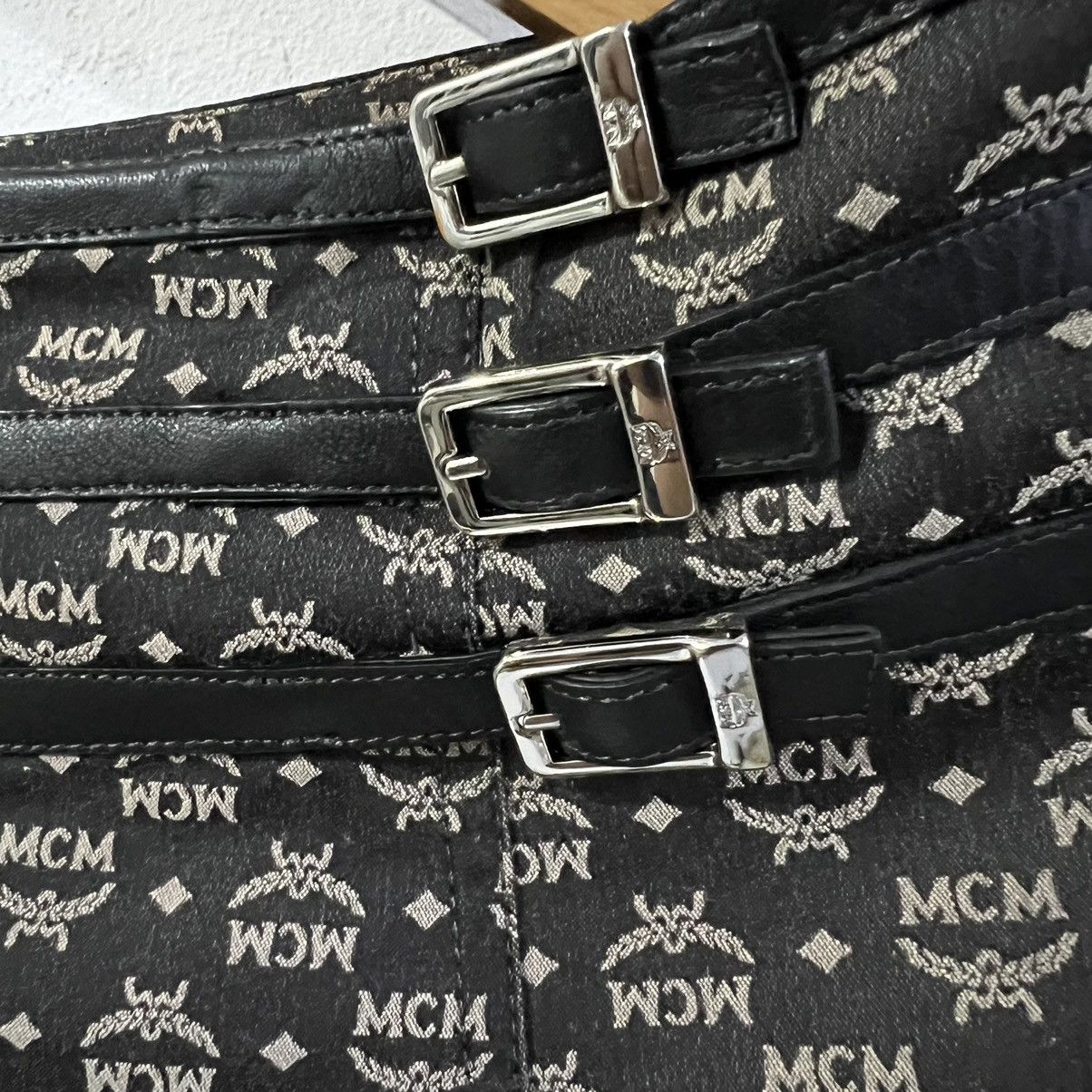 MCM × Vintage MCM Visetos Monogram Skirt Size 29" - 4 Thumbnail