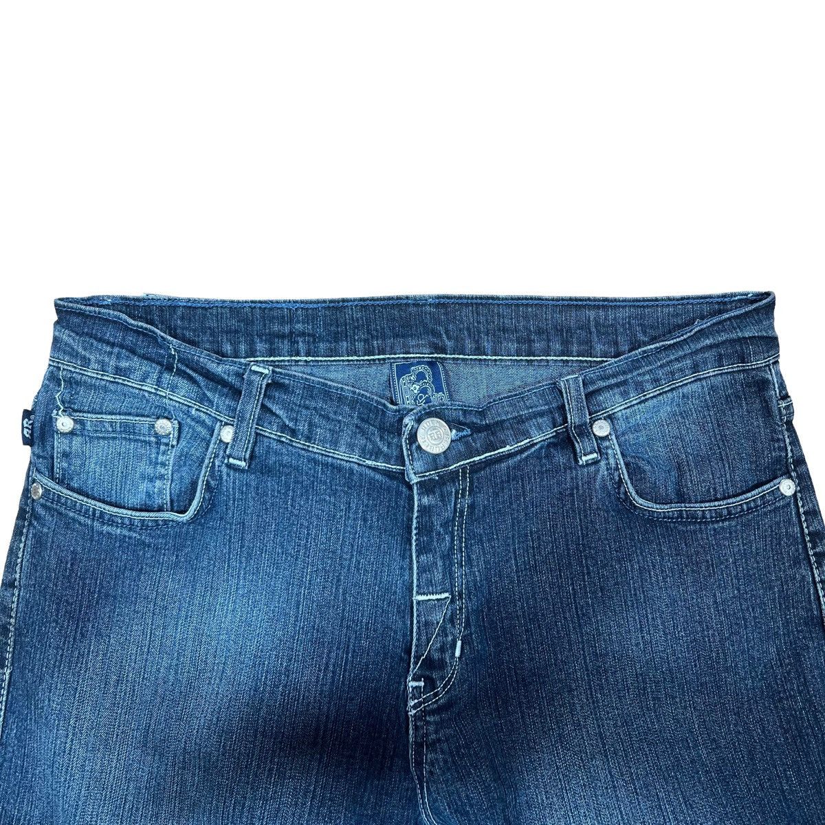 Victoria Beckham Victoria Beckham Crown Embroidered Jeans Size 33" - 3 Thumbnail