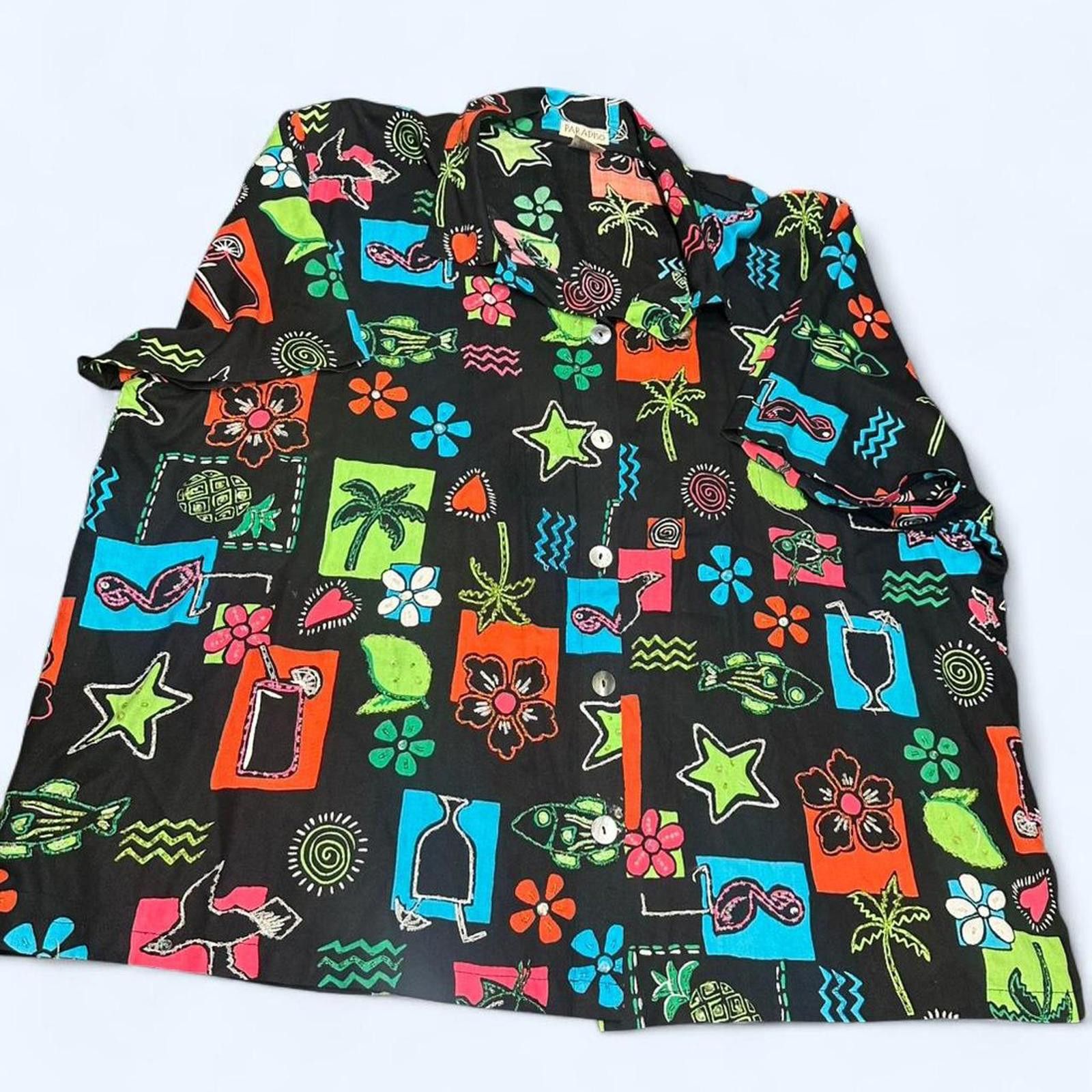 Other Women's Multi and Black Blous Size 3XL / US 20-22 - 1 Thumbnail