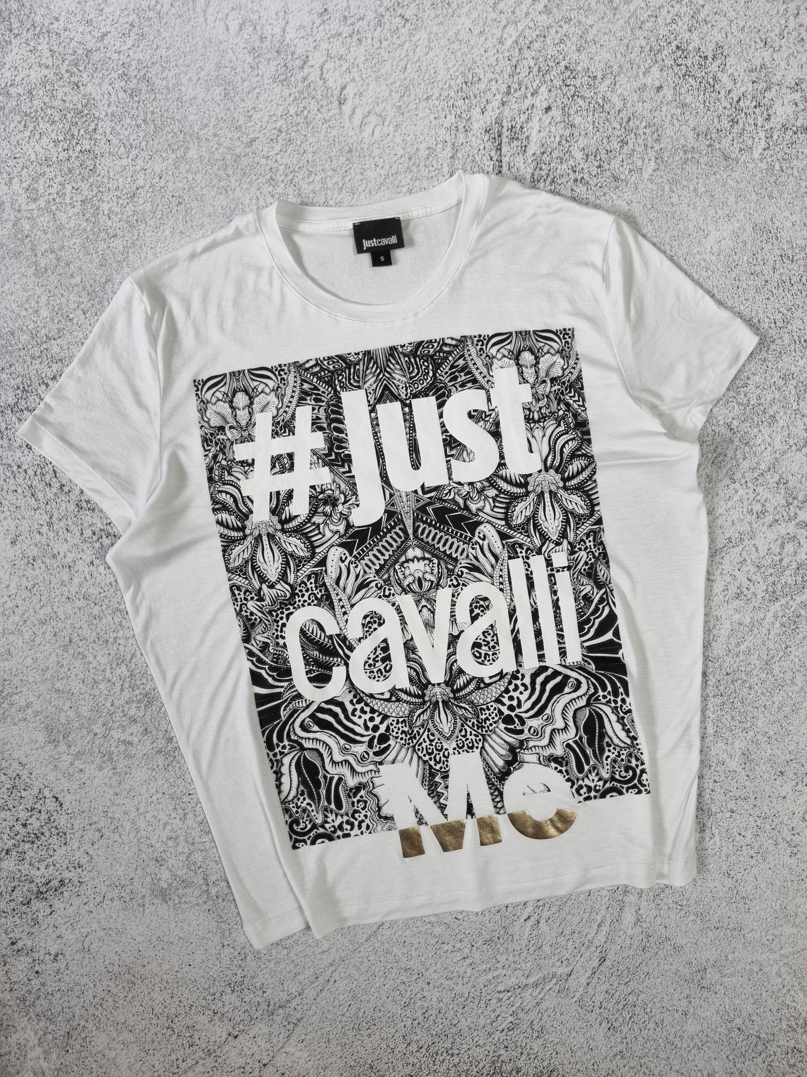 Just Cavalli × Roberto Cavalli × Vintage Just Cavalli Abstract Logo T-Shirt Size S / US 4 / IT 40 - 2 Thumbnail