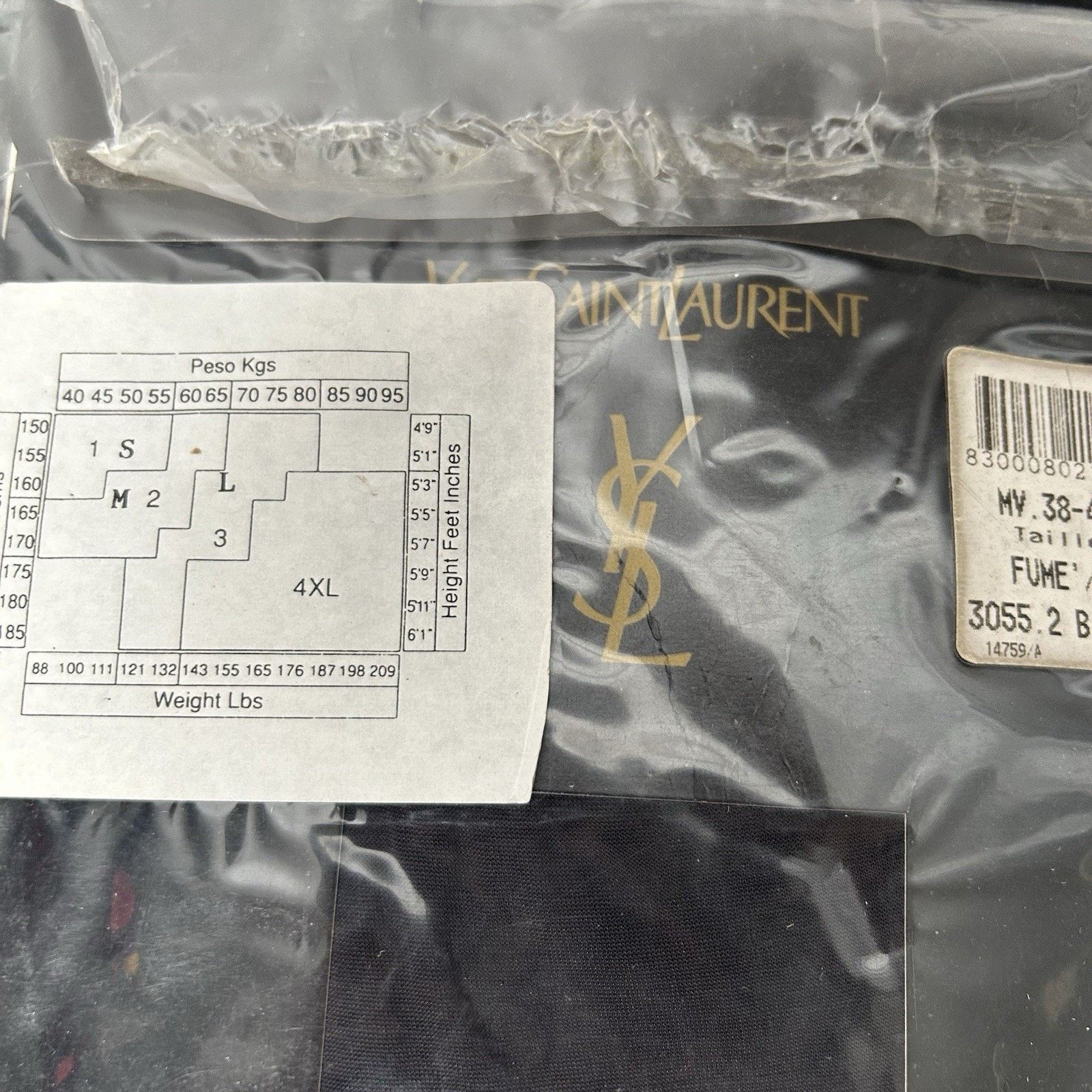 Yves Saint Laurent Yves Saint Laurent Black Opaque Collant Tights Size 1 38/40 Size ONE SIZE - 5 Thumbnail