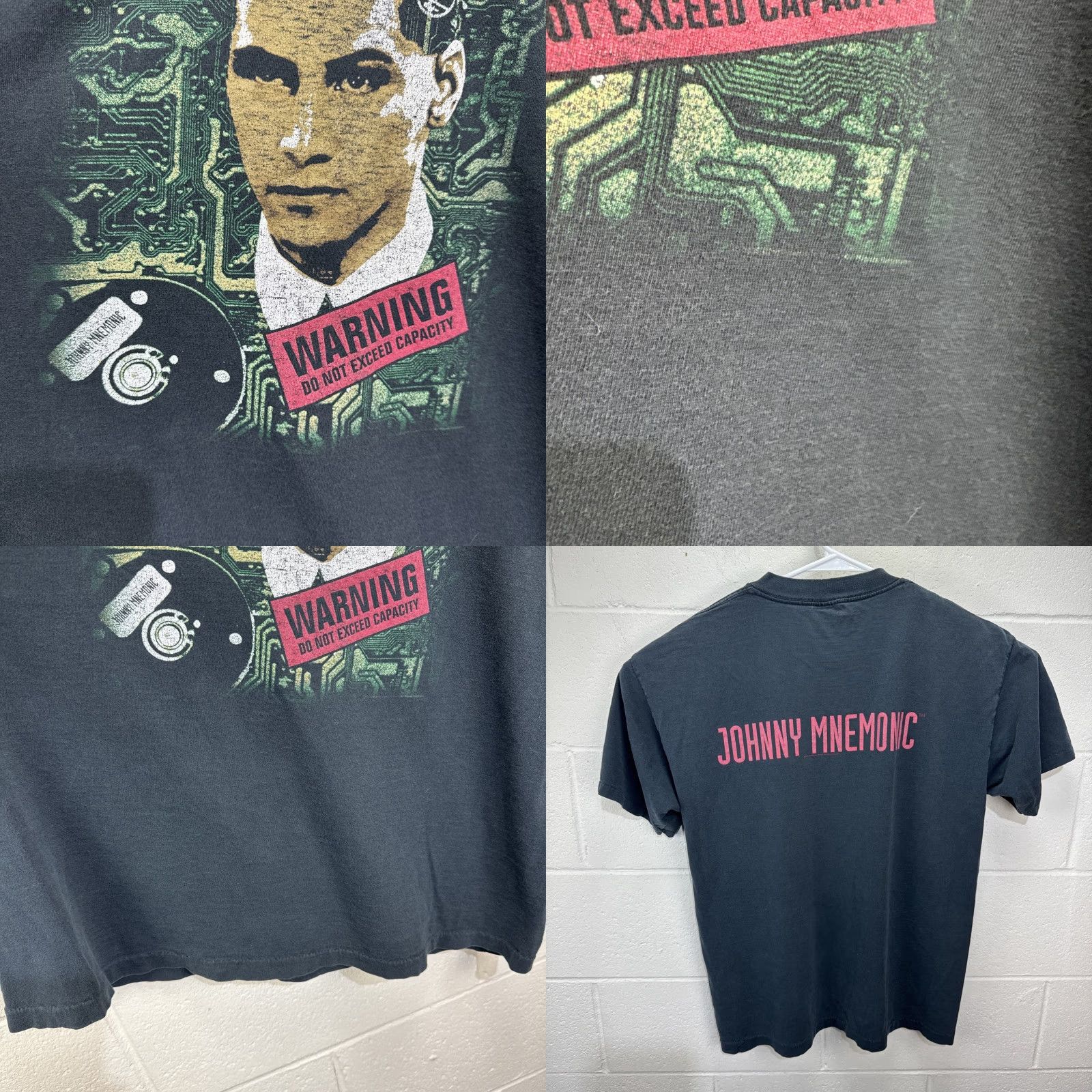 Vintage Vintage Johnny Mnemonic Movie T Shirt XL Men 90s Sci-Fi Cyberpunk Keanu Reeves Size US XL / EU 56 / 4 - 8 Thumbnail
