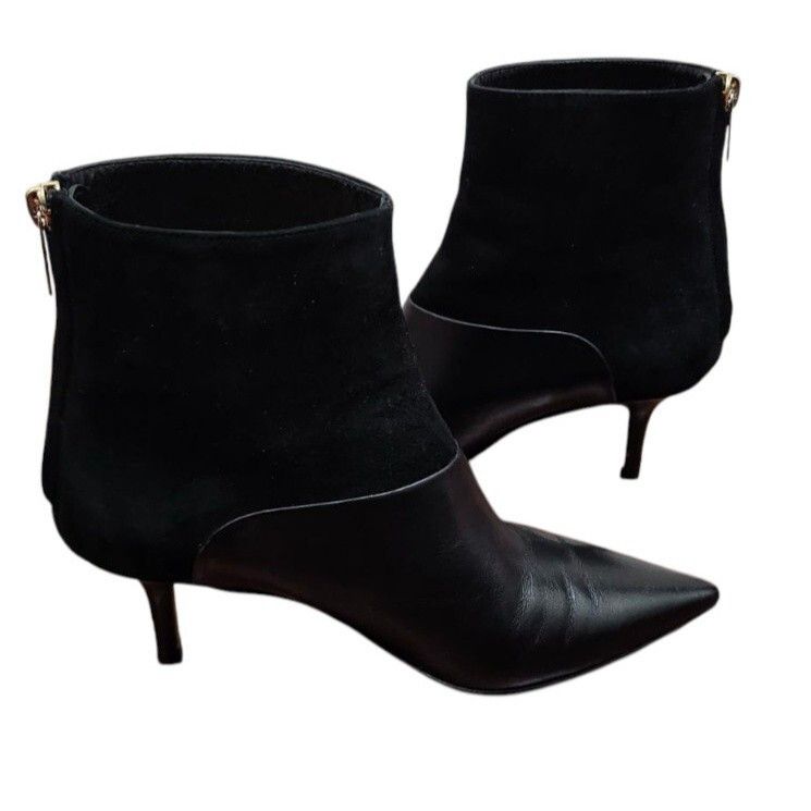 Jimmy Choo Jimmy Choo Black Suede/Leather Ankle Booties Women's Size US 4.5 / IT 34.5 - 6 Thumbnail